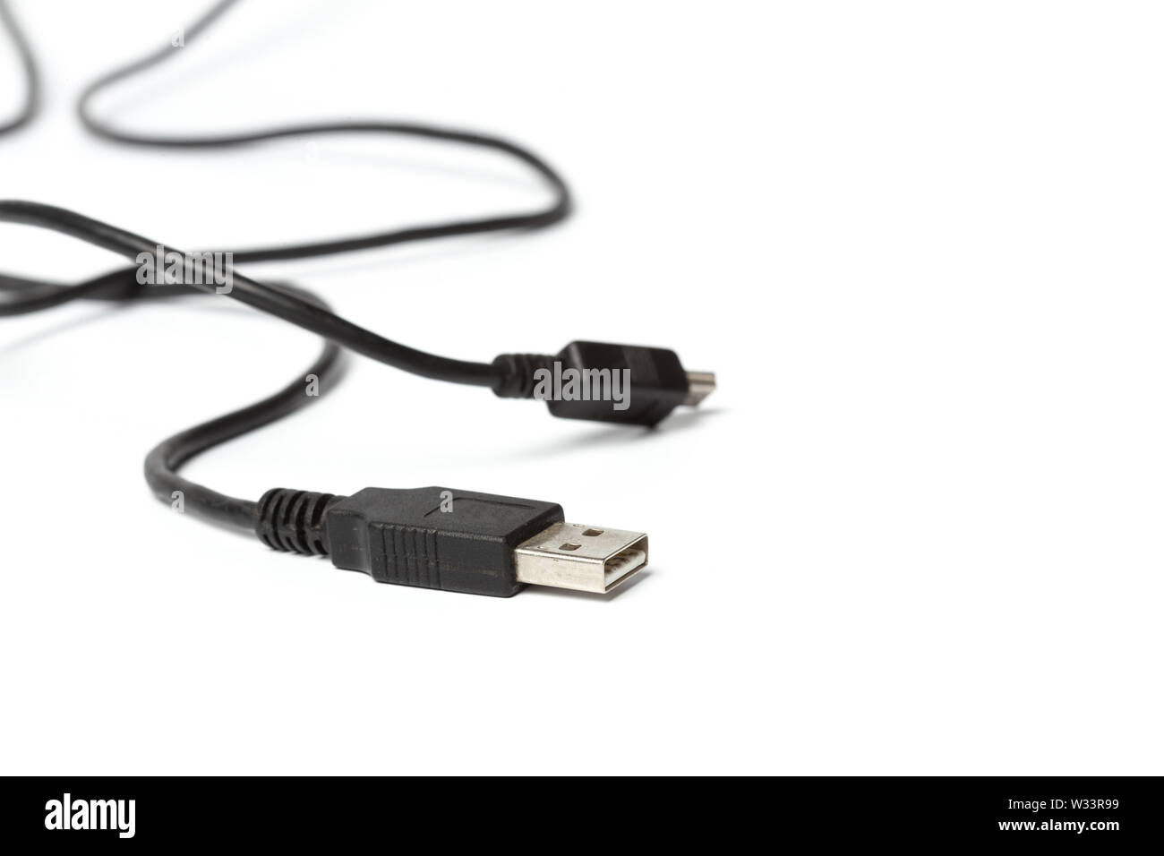 USB Cable Plug isolated on White Background Stock Photo - Alamy
