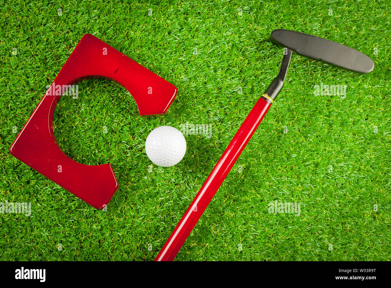 Mini golf equipment Stock Photo