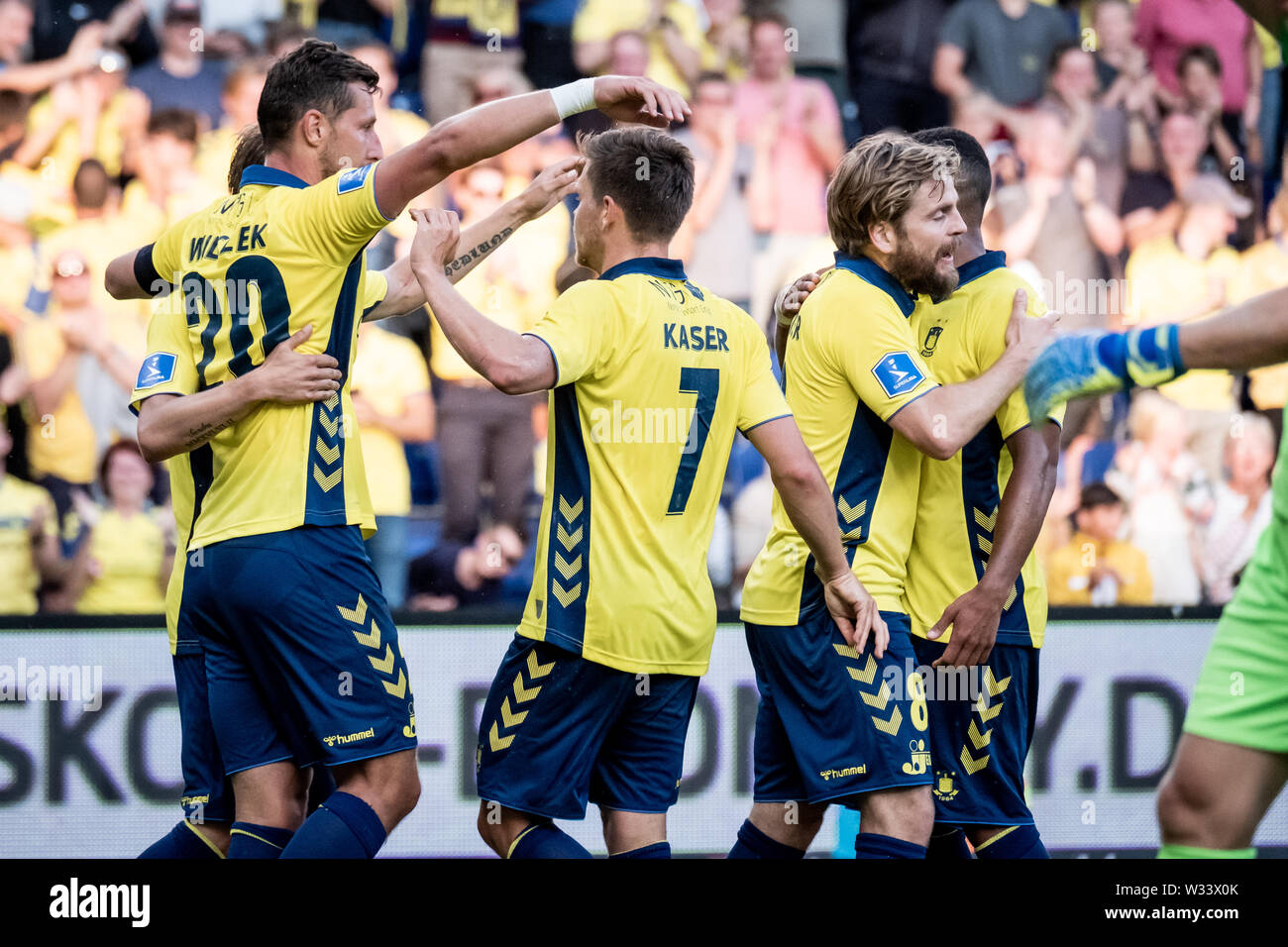 Brondby Denmark July 11th 2019 Kamil Wilczek 20 Of Brondby If Scores For 2 1 During The Uefa Europa League Qualification Match Between Brondby If And Fc Inter Turku At Brondby Stadion