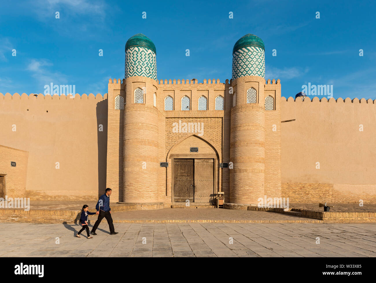 Gate of Kunya-Ark Fortress (Kuhna Ark Citadel), Khiva, Uzbekistan Stock Photo