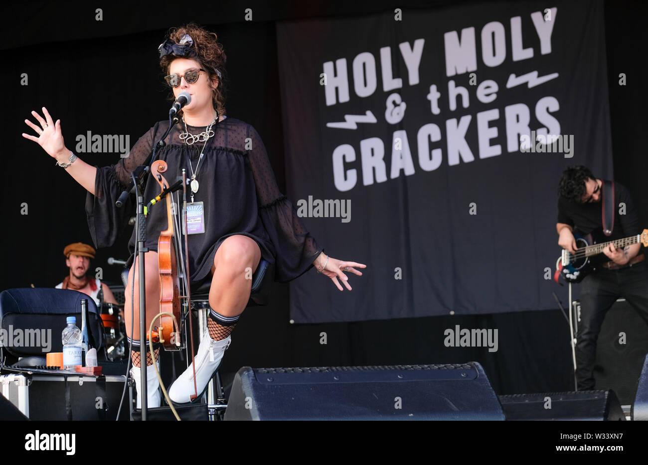 Holy Moly and the Crackers performing at The Cornbury Music Festival