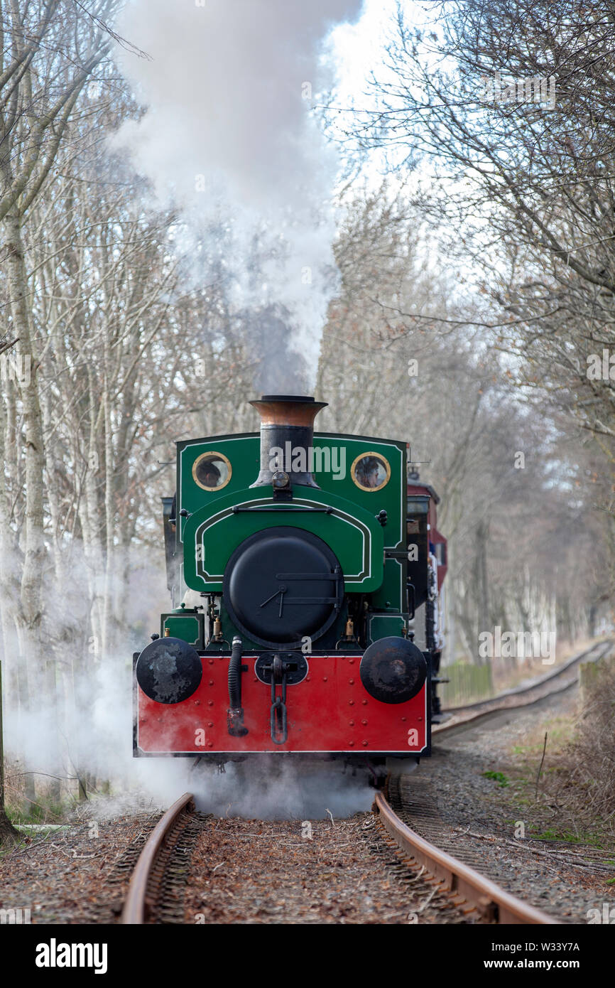Restored steam engine (the Bon-Accord) running on a section of the ...