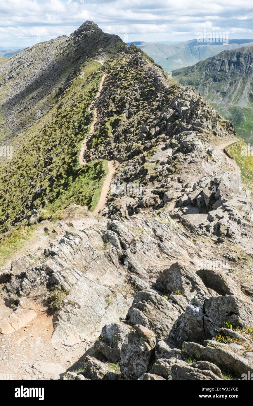 Helvellyn striding edge hiker hi-res stock photography and images - Alamy