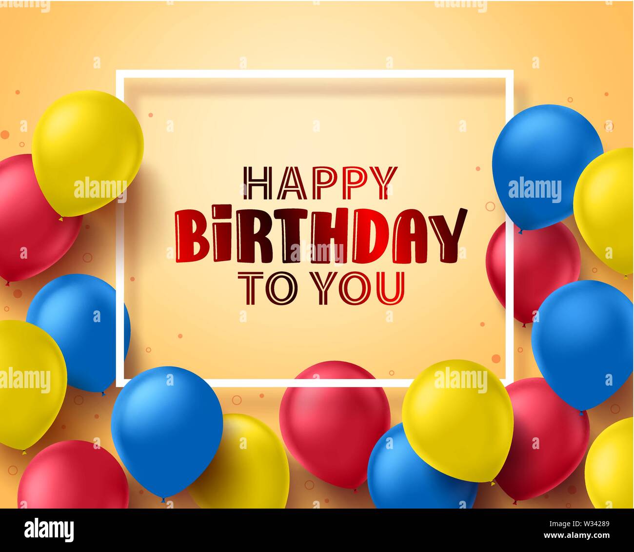 Happy birthday greeting card design with colorful birthday ...