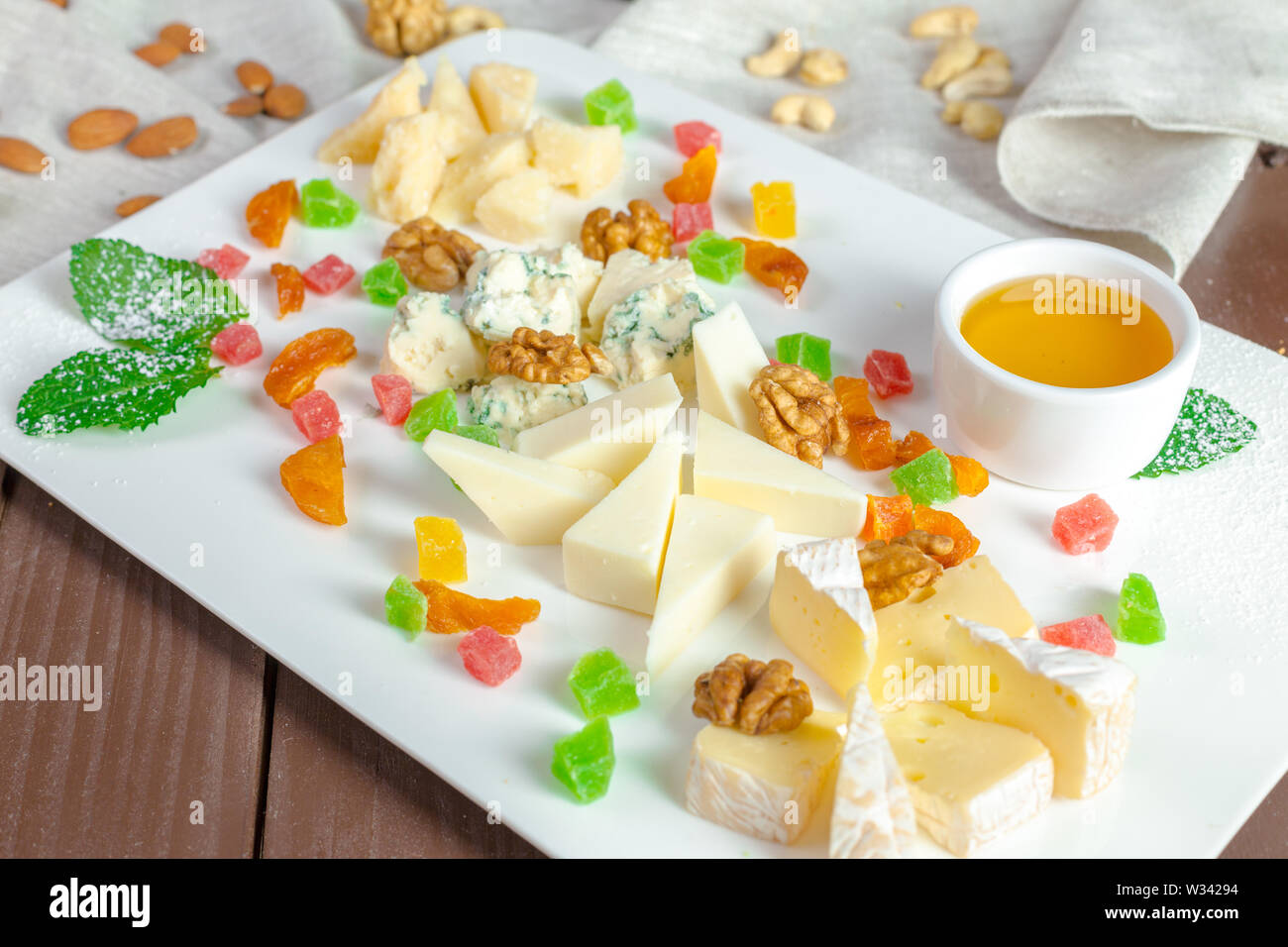 Cheese plate Stock Photo