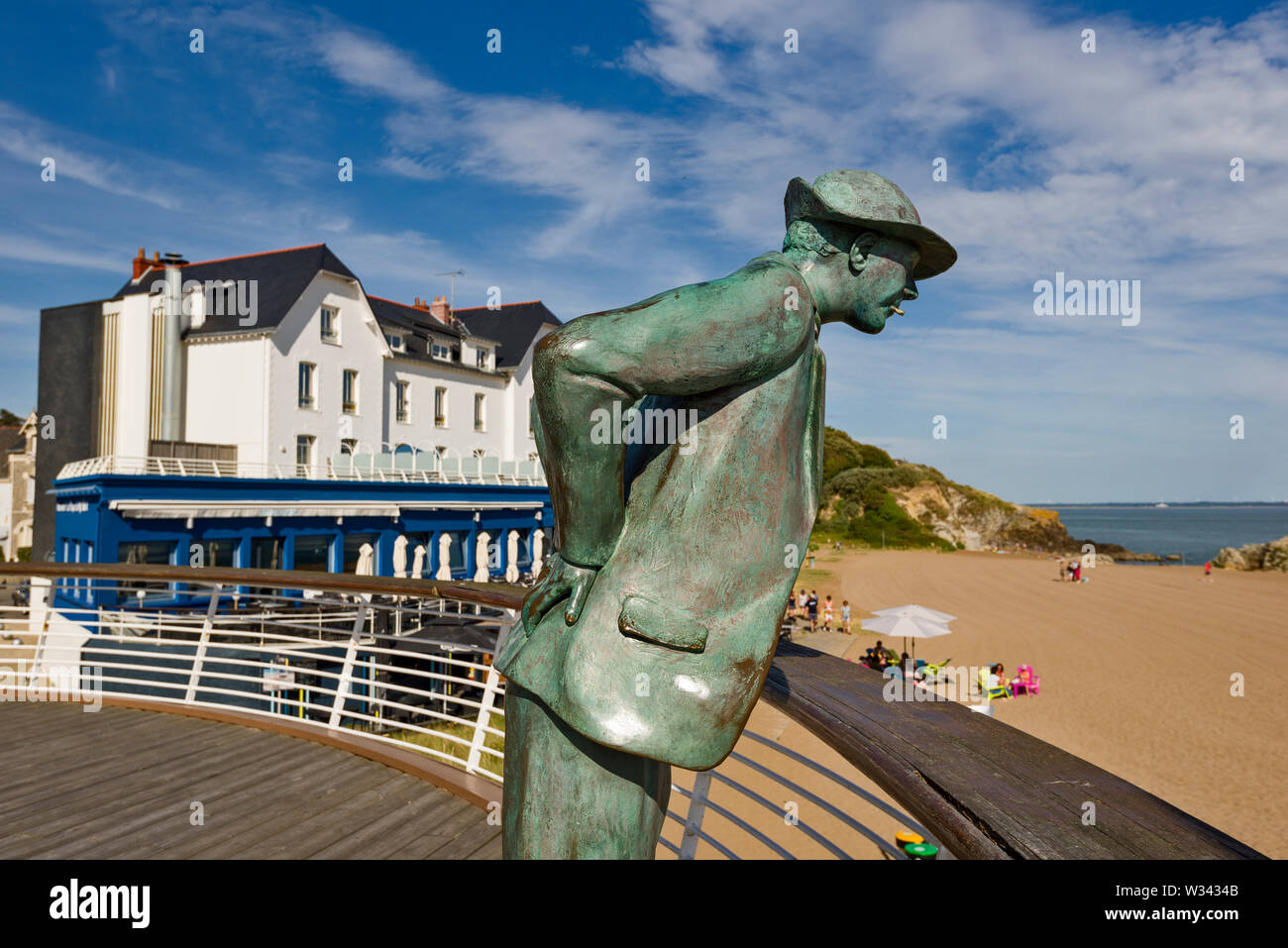 The main setting for the movie, Hotel de la Plage and the statue of Monsieur Hulot at SaintMarc The main setting for the movie, Hotel de la Plage and the statue of Monsieur Hulot at SaintMarc