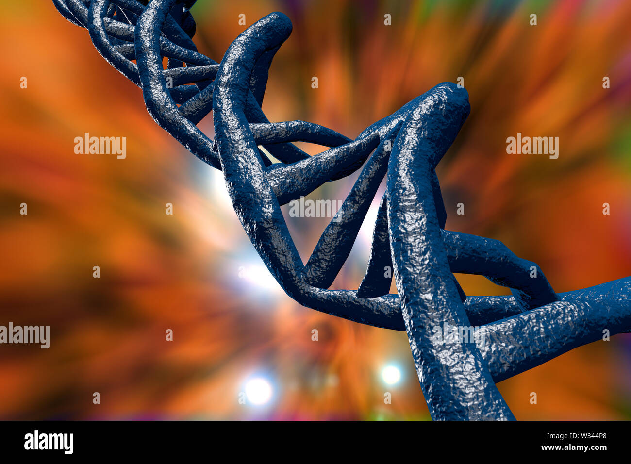 Abstract DNA strand double helix genetics 3D illustration Stock Photo ...