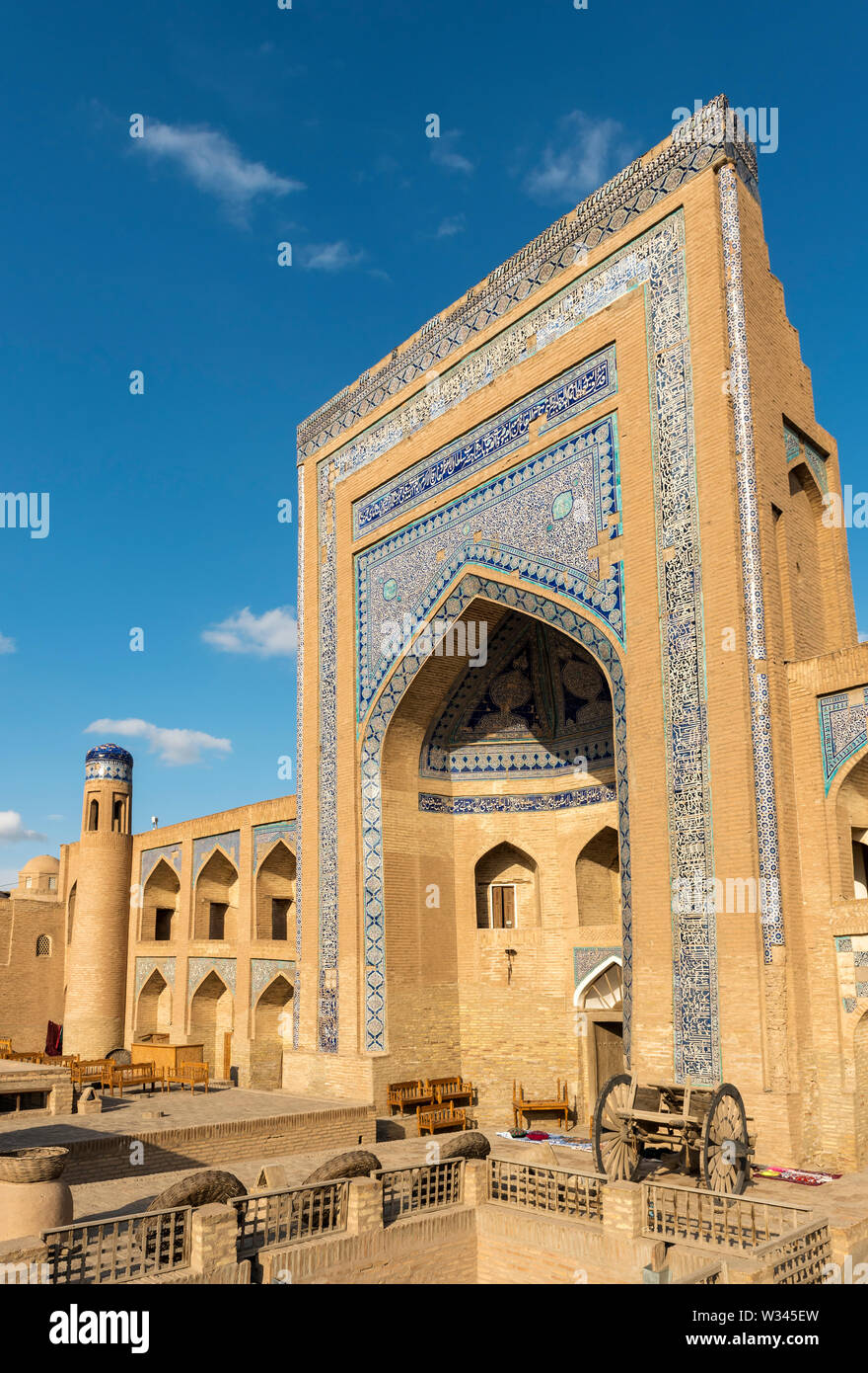 Allakuli Khan Madrasah, Khiva, Uzbekistan Stock Photo