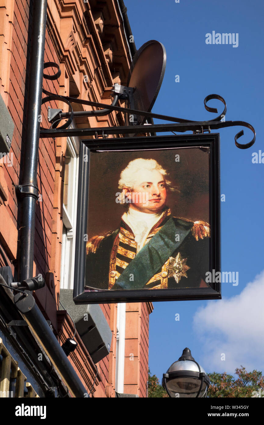 The Duke William pub sign, Stourbridge, West Midlands, UK Stock Photo