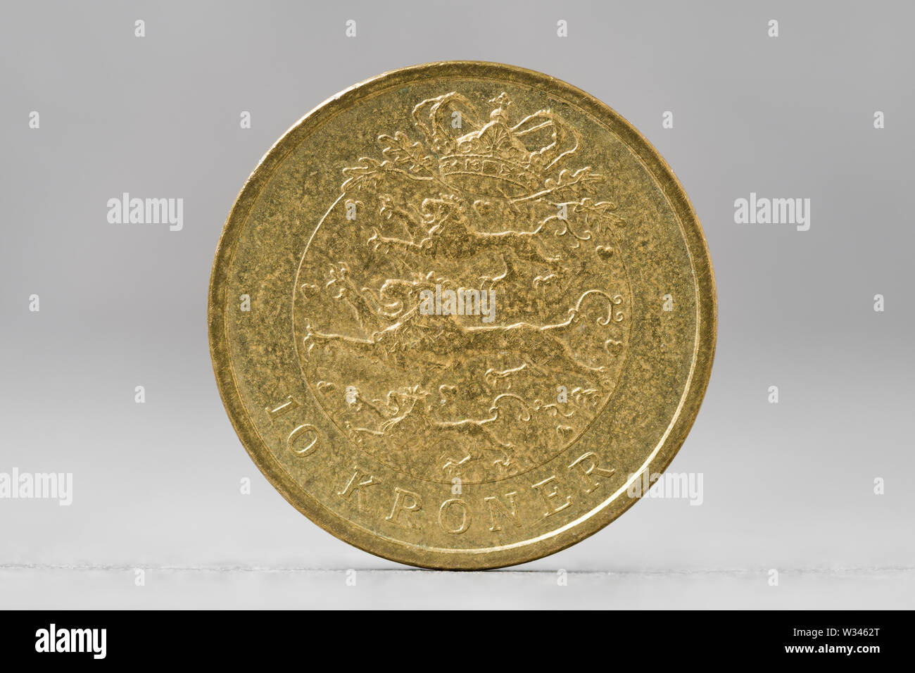 10 danish krone coin close-up view Stock Photo