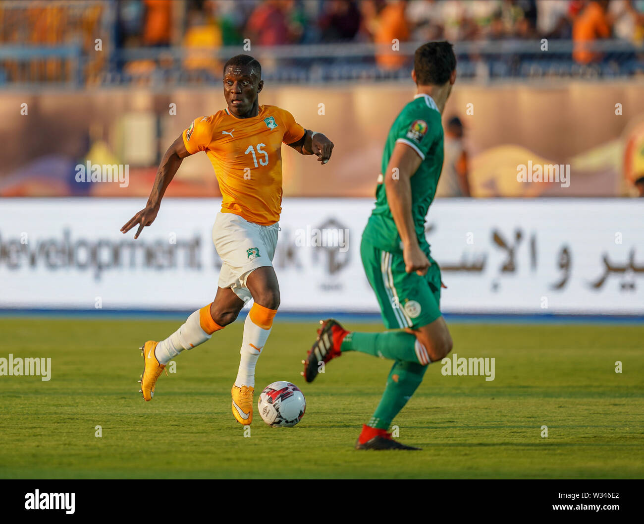 Suez, Egypt. 11th July, 2019. Ivory coast, Egypt - FRANCE OUT July 11, 2019: Max Alain Gradel of Cote D'ivoire during the 2019 African Cup of Nations match between Ivory coast and Algeria at the Suez Stadium in Suez, Egypt. Ulrik Pedersen/CSM/Alamy Live News Stock Photo