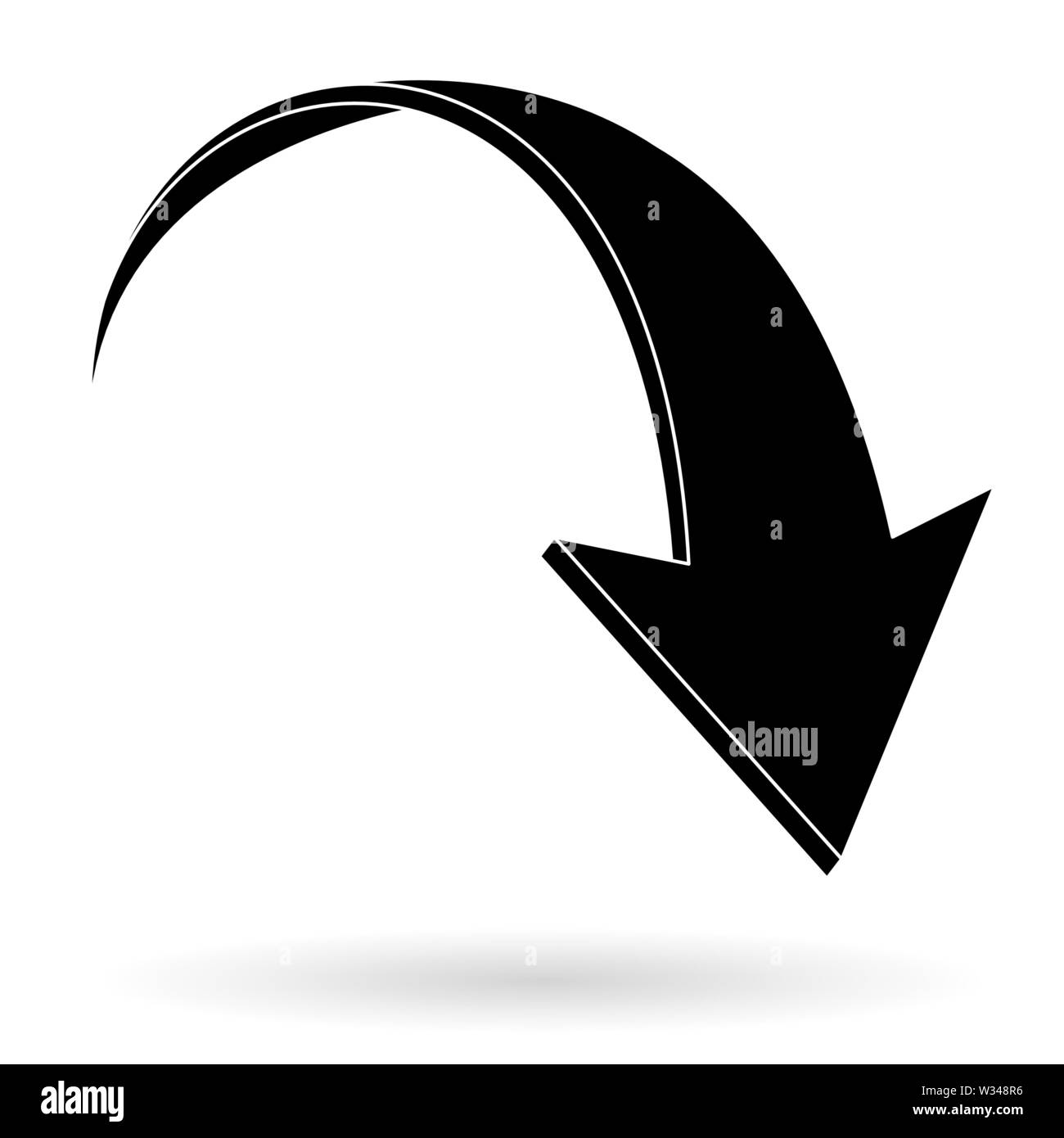 Black arrow. Flat icon Stock Vector Image & Art - Alamy