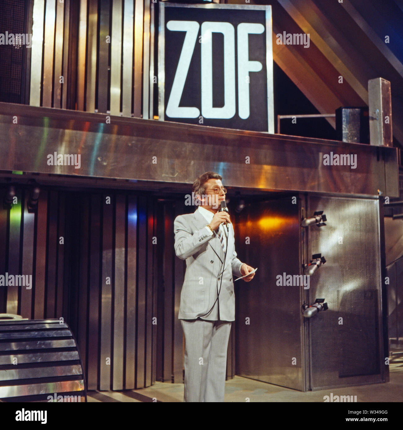 ZDF Hitparade, Musiksendung, Deutschland 1969 - 2000, Moderator Dieter Thomas Heck Stock Photo
