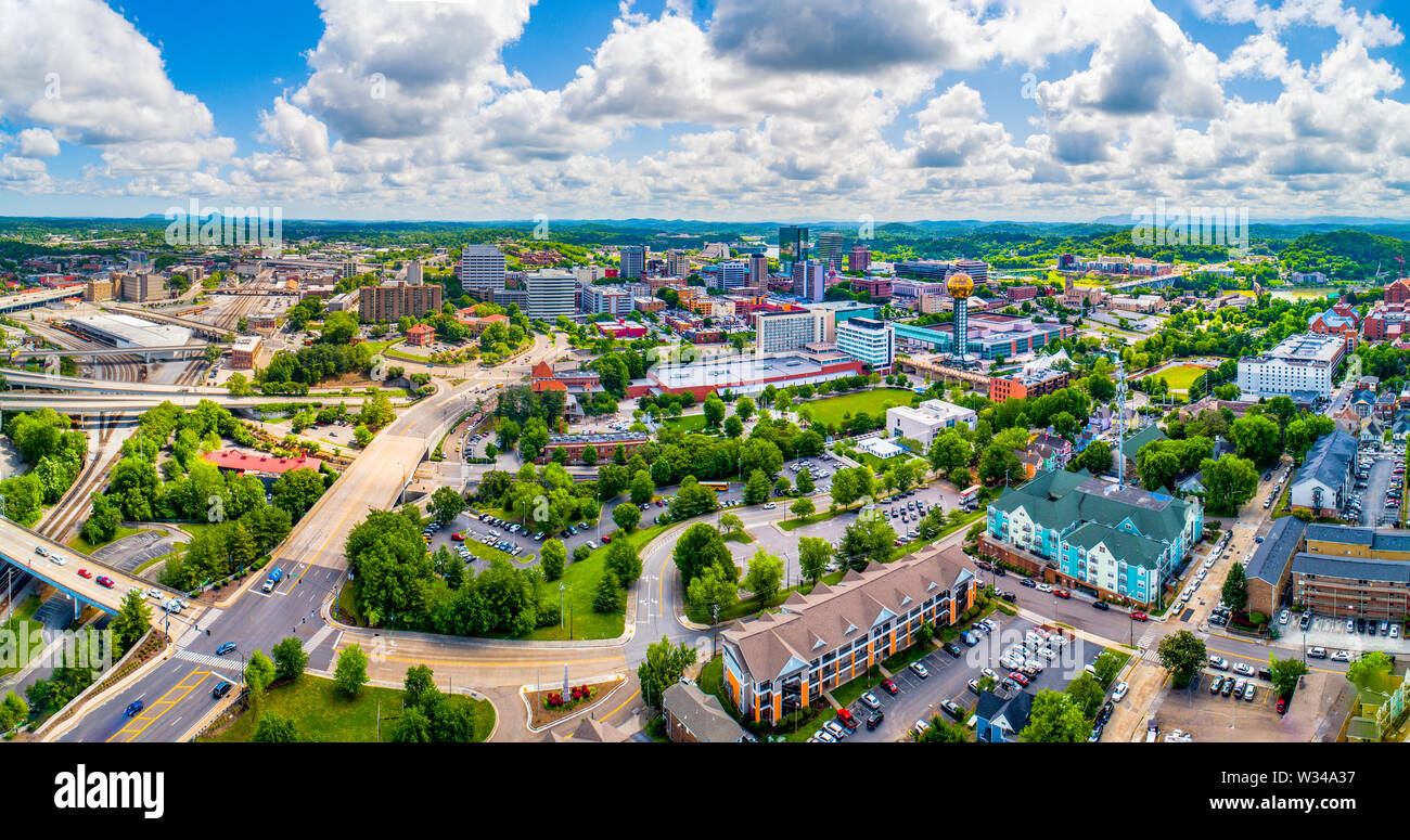 Knoxville, Tennessee, USA Downtown Skyline Aerial Stock Photo Alamy
