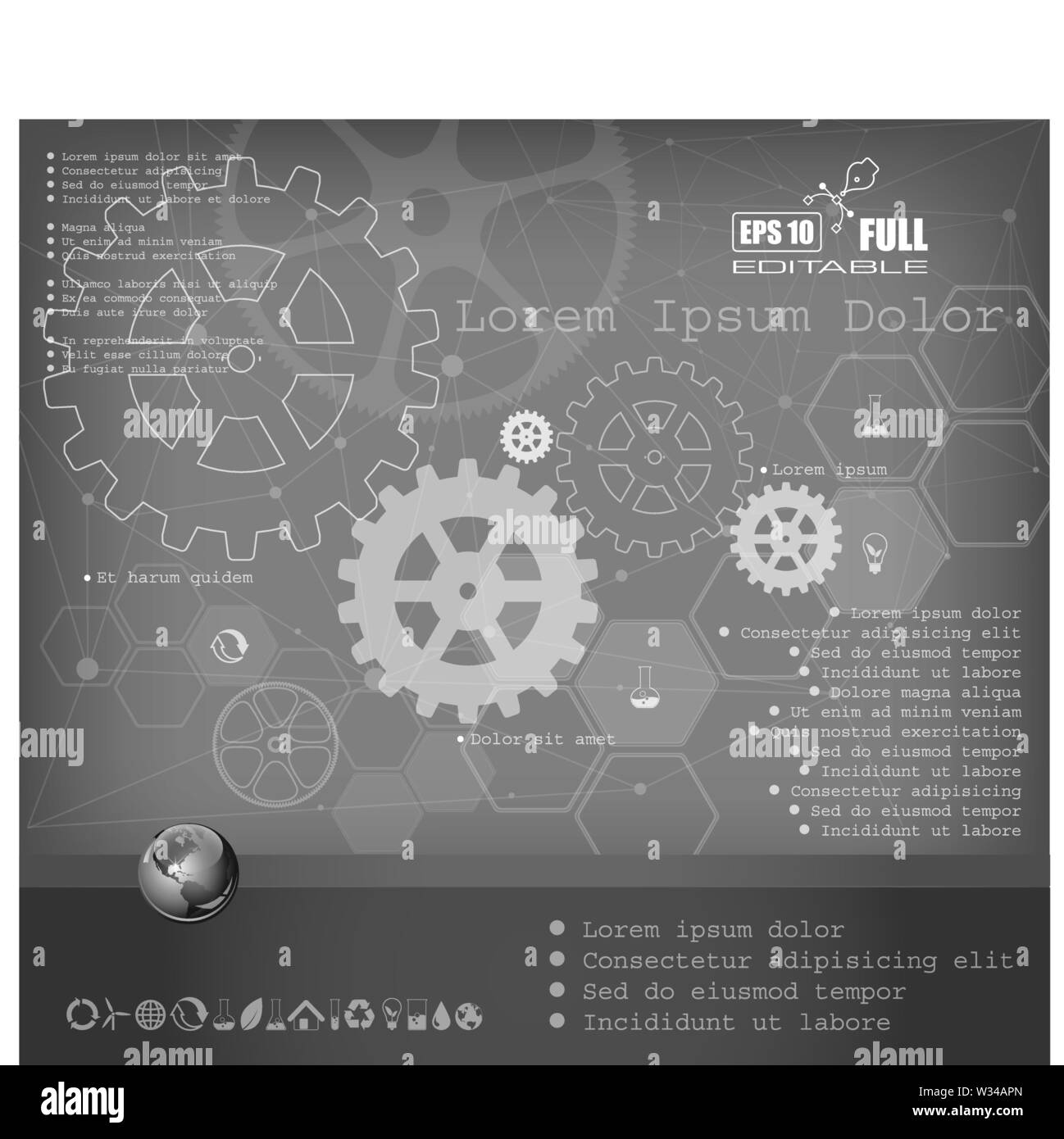 Vector web and mobile interface info graphic template. Flat corporate ...