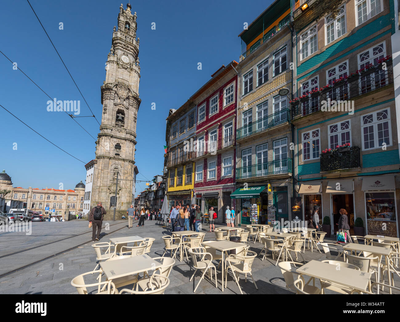 Café at the streets of Porto Stock Photo