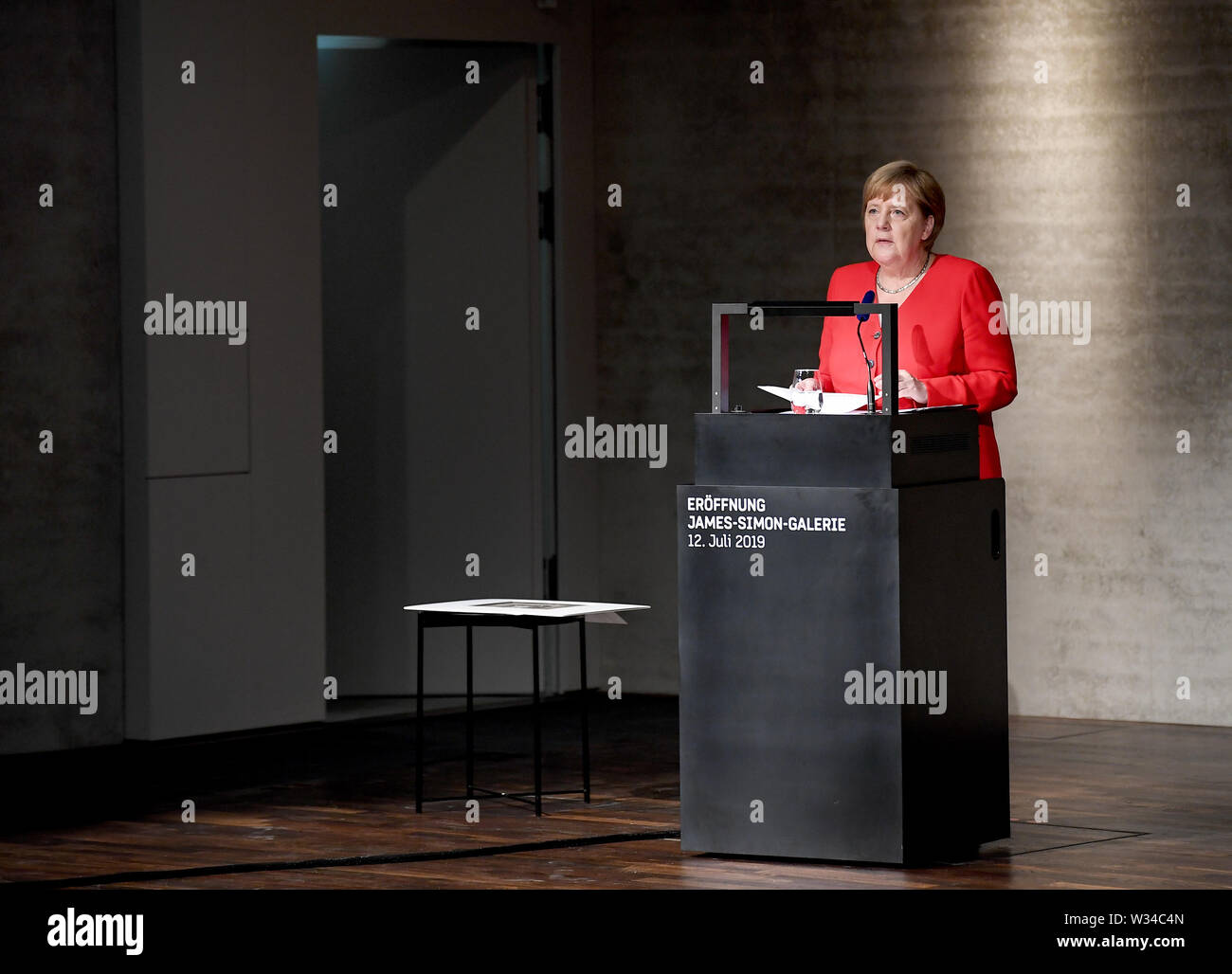 Berlin, Germany. 12th July, 2019. Chancellor Angela Merkel (CDU) speaks ...