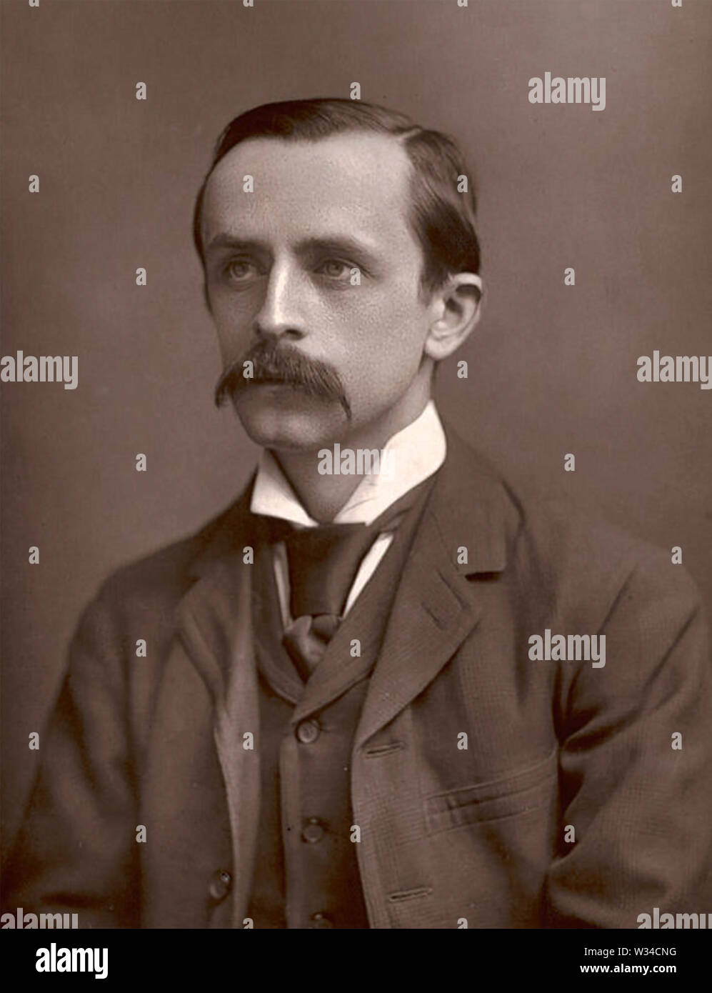 JAMES BARRIE (1860-1937) Scottish novelist and playwright in 1892. Creator of Peter Pan. Stock Photo