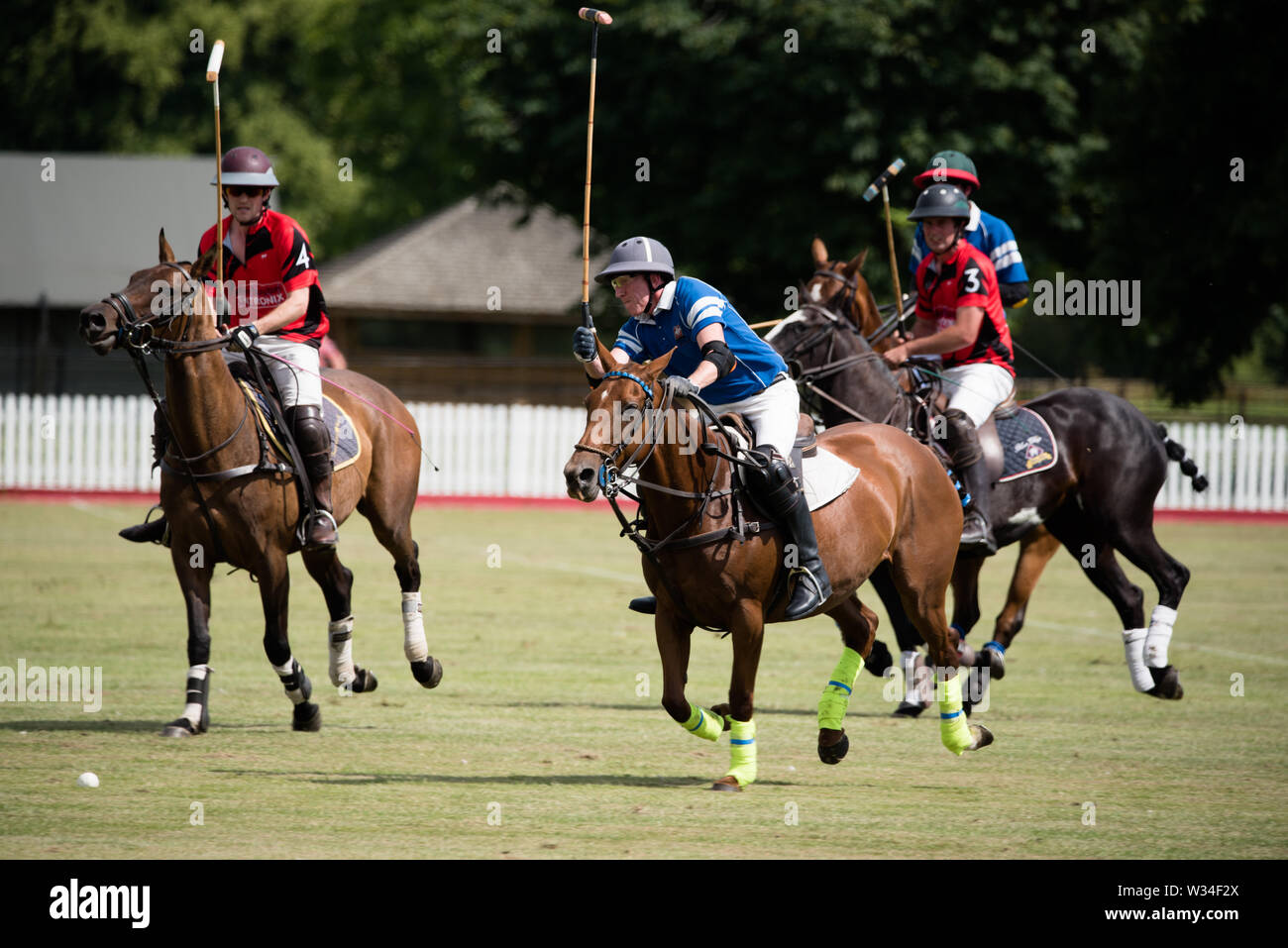 Offchurchbury Polo club VS Onley Equine Vets, Picnic at the polo, Dallas Burston Polo Club Stock Photo