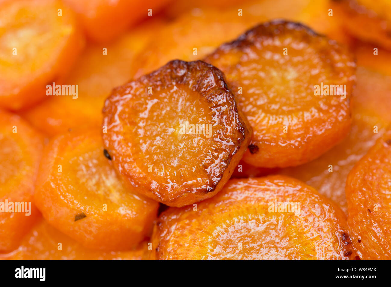 group of fried carrot slices closeup Stock Photo Alamy
