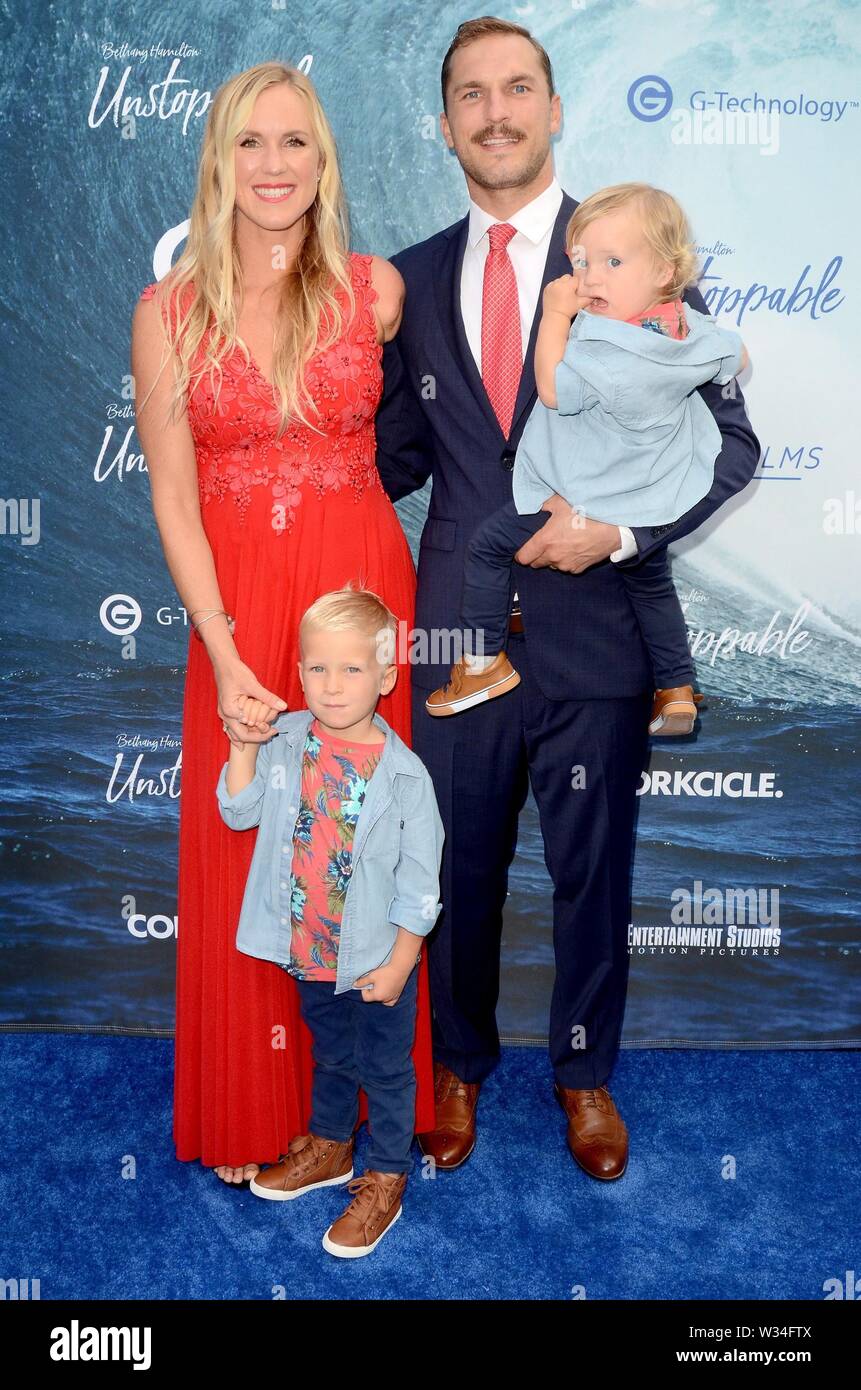 Los Angeles, CA, USA. 9th July, 2019. Bethany Hamilton, Adam Dirks at arrivals for BETHANY