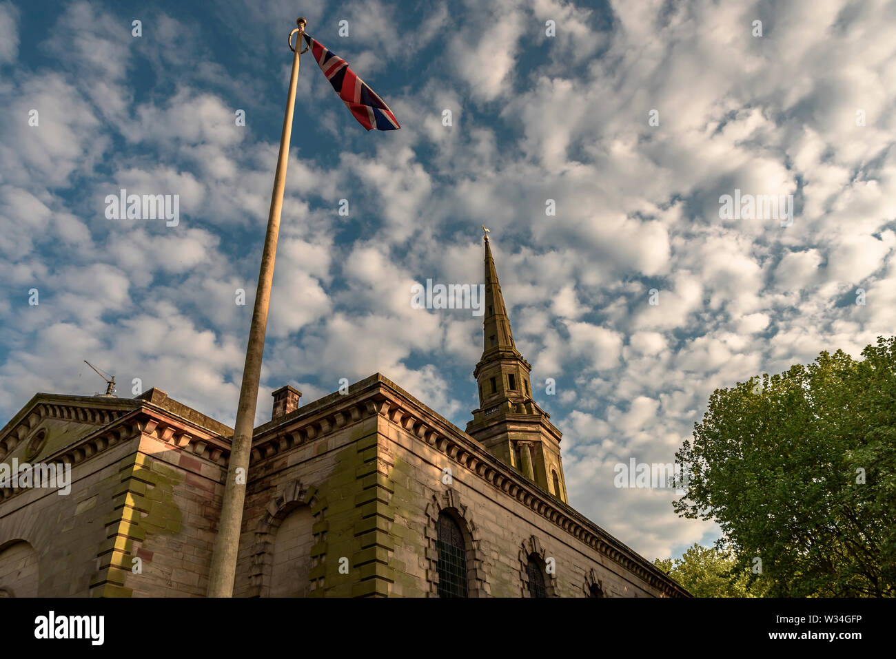 St Paul's Church, located in the Jewelry Quarter in Birmingham, UK Stock Photo