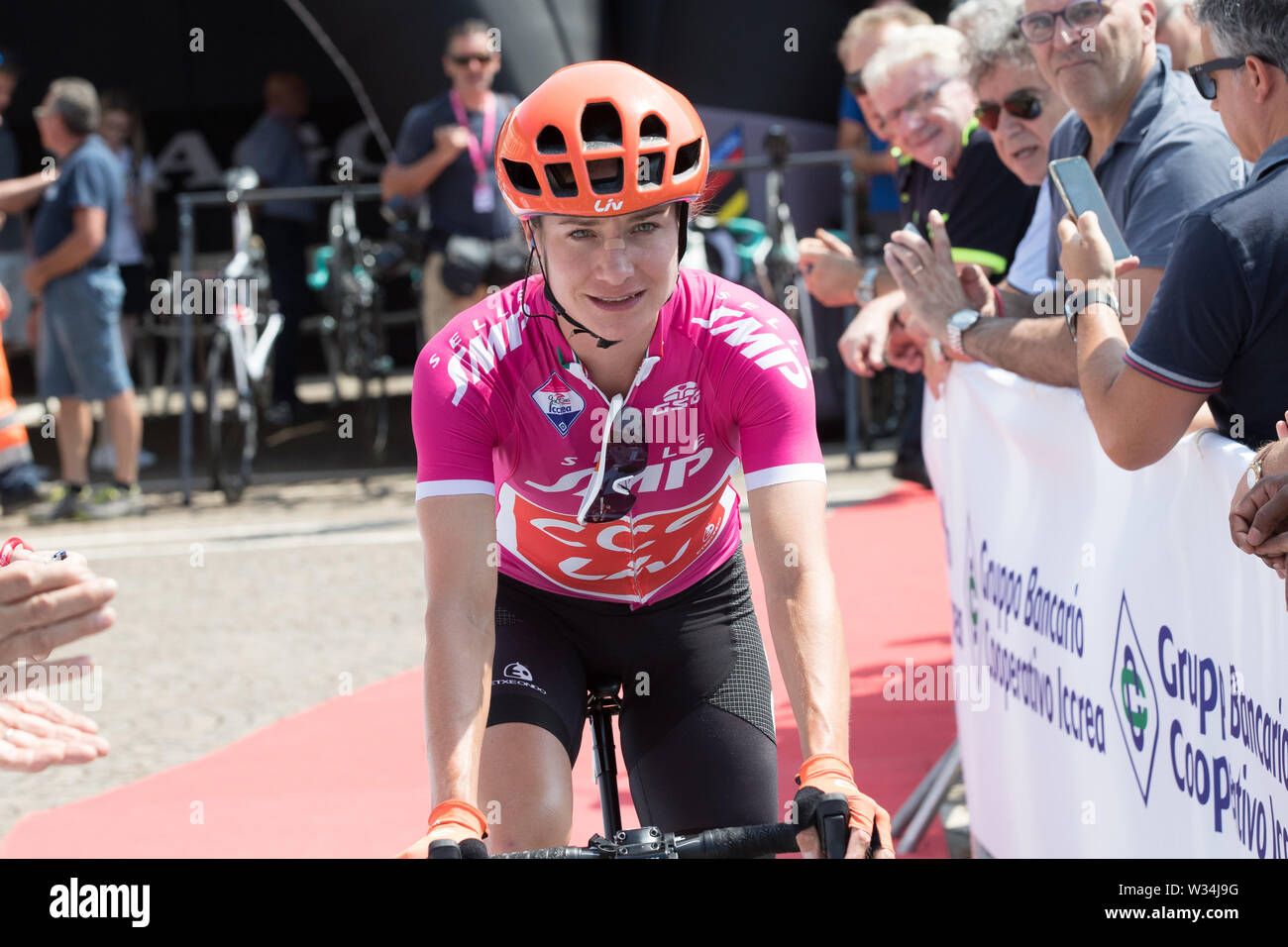 Maniago, Italy. 12th July, 2019. Maniago - 12-07-2019, cycling, Stage 8, etappe 8 Vittorio Veneto-Maniago, giro rosa, Marianne Vos Credit: Pro Shots/Alamy Live News Stock Photo