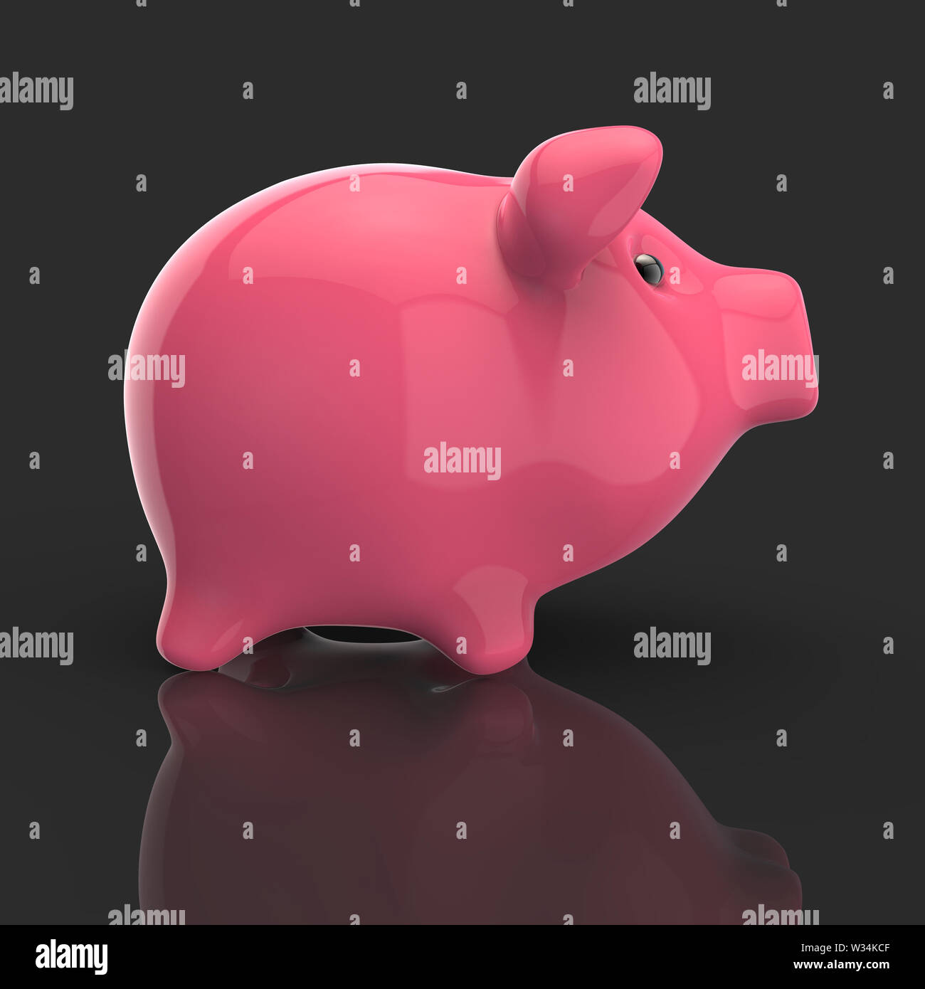 Piggy bank - 3D Illustration Stock Photo - Alamy