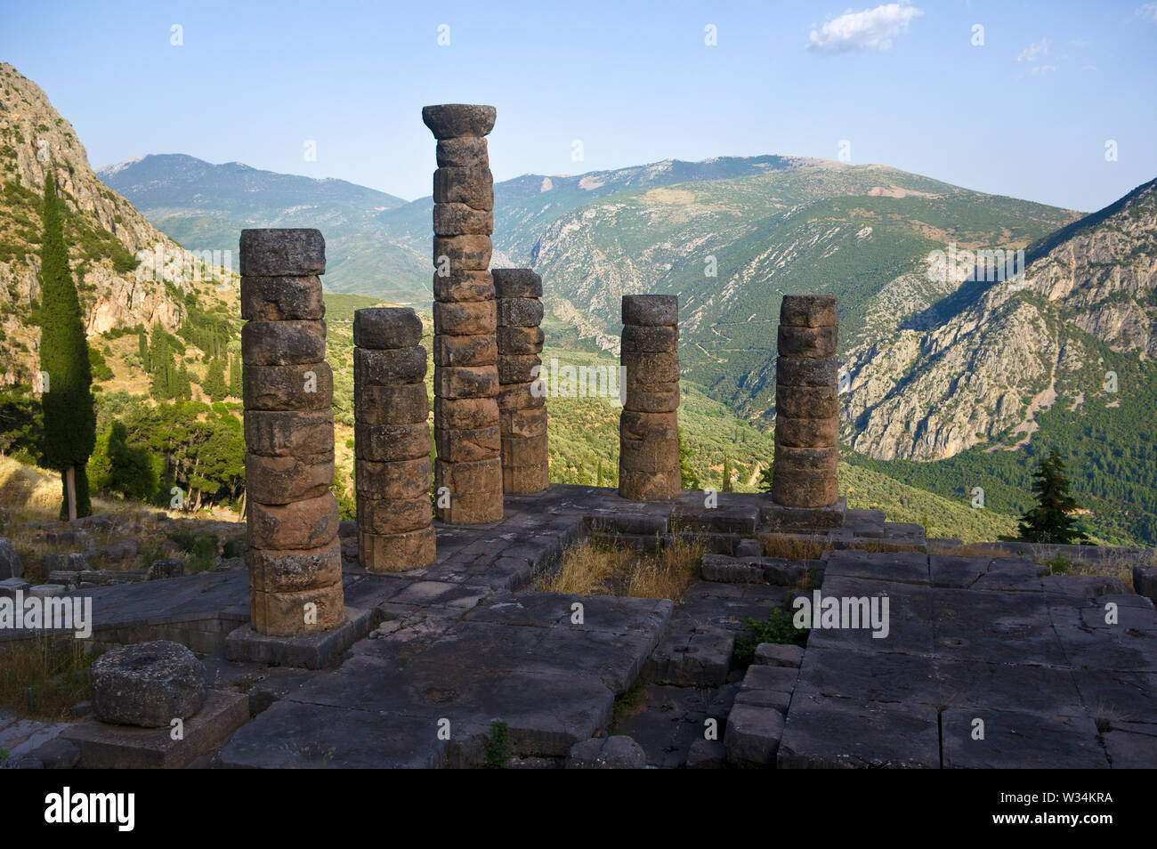 The Temple of Apollo, Delphi, Greece Stock Photo