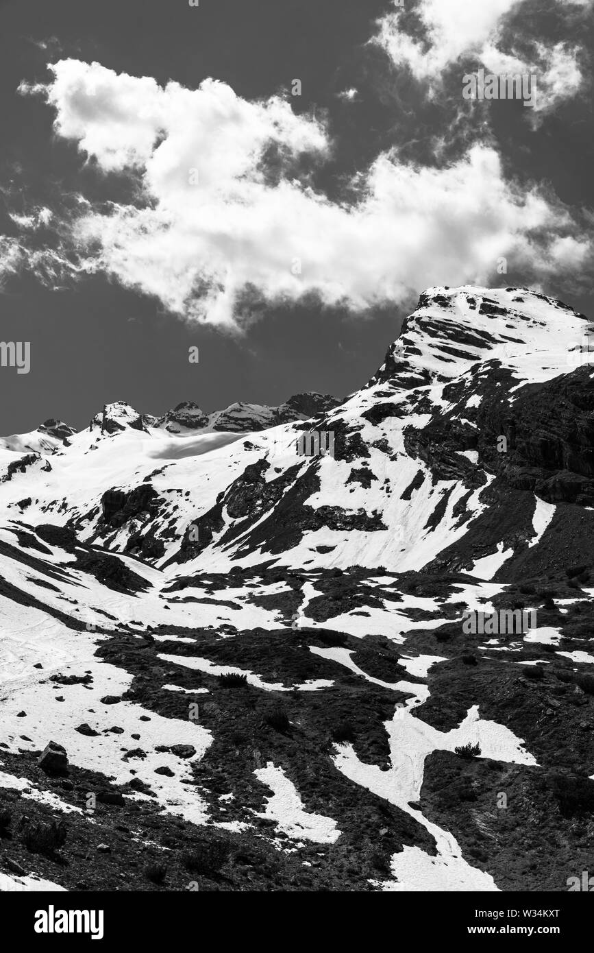 Alpine slopes Black and White Stock Photos & Images - Alamy