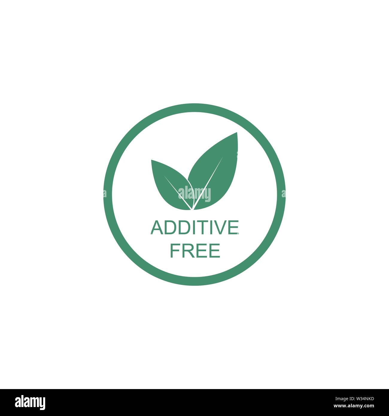 Additives free sign simple design. Vector eps10 Stock Vector