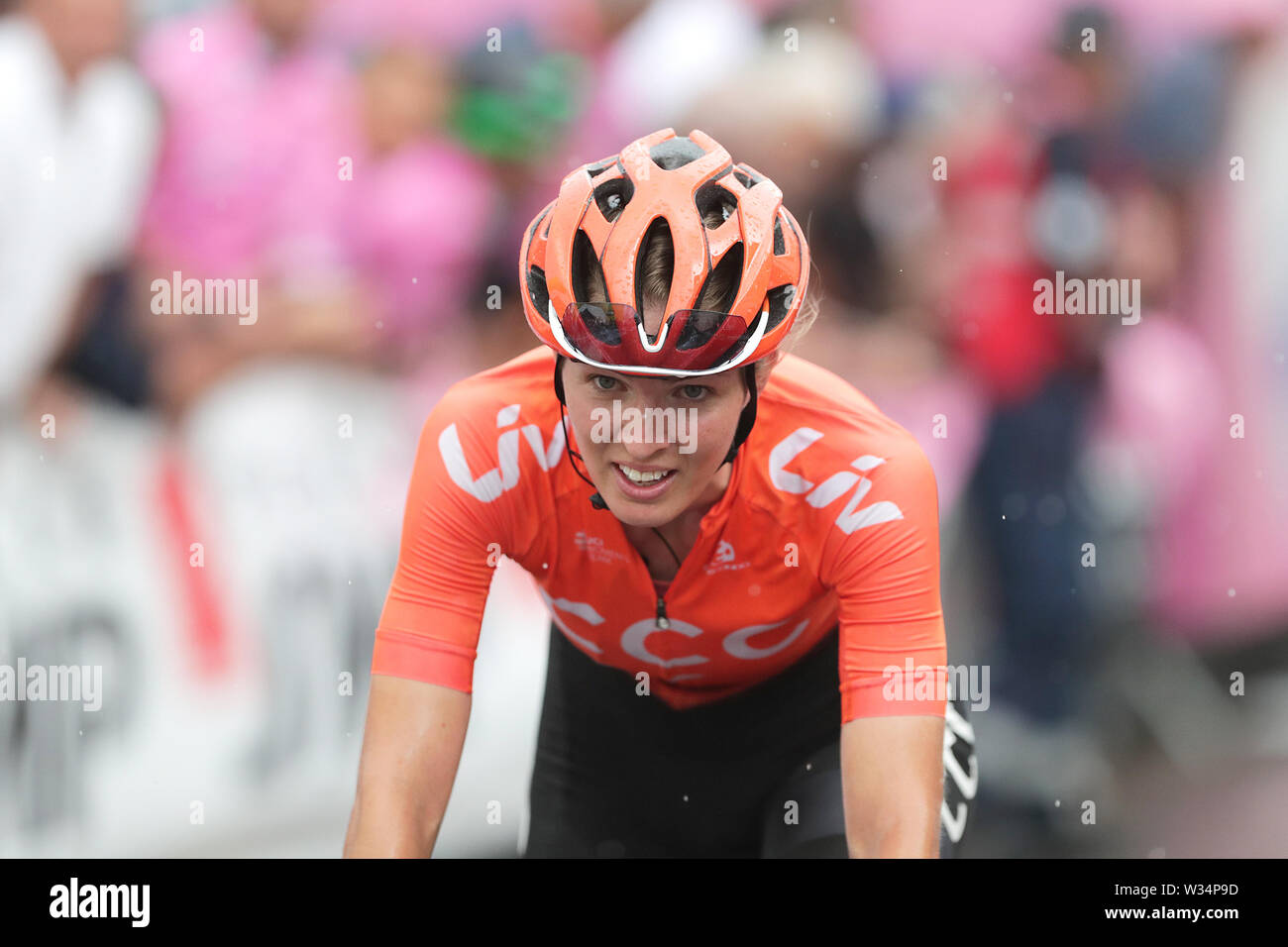 Maniago, Italy. 12th July, 2019. Maniago - 12-07-2019, cycling, Stage 8, etappe 8 Vittorio Veneto-Maniago, giro rosa, Pauliena Rooijakkers, Credit: Pro Shots/Alamy Live News Stock Photo