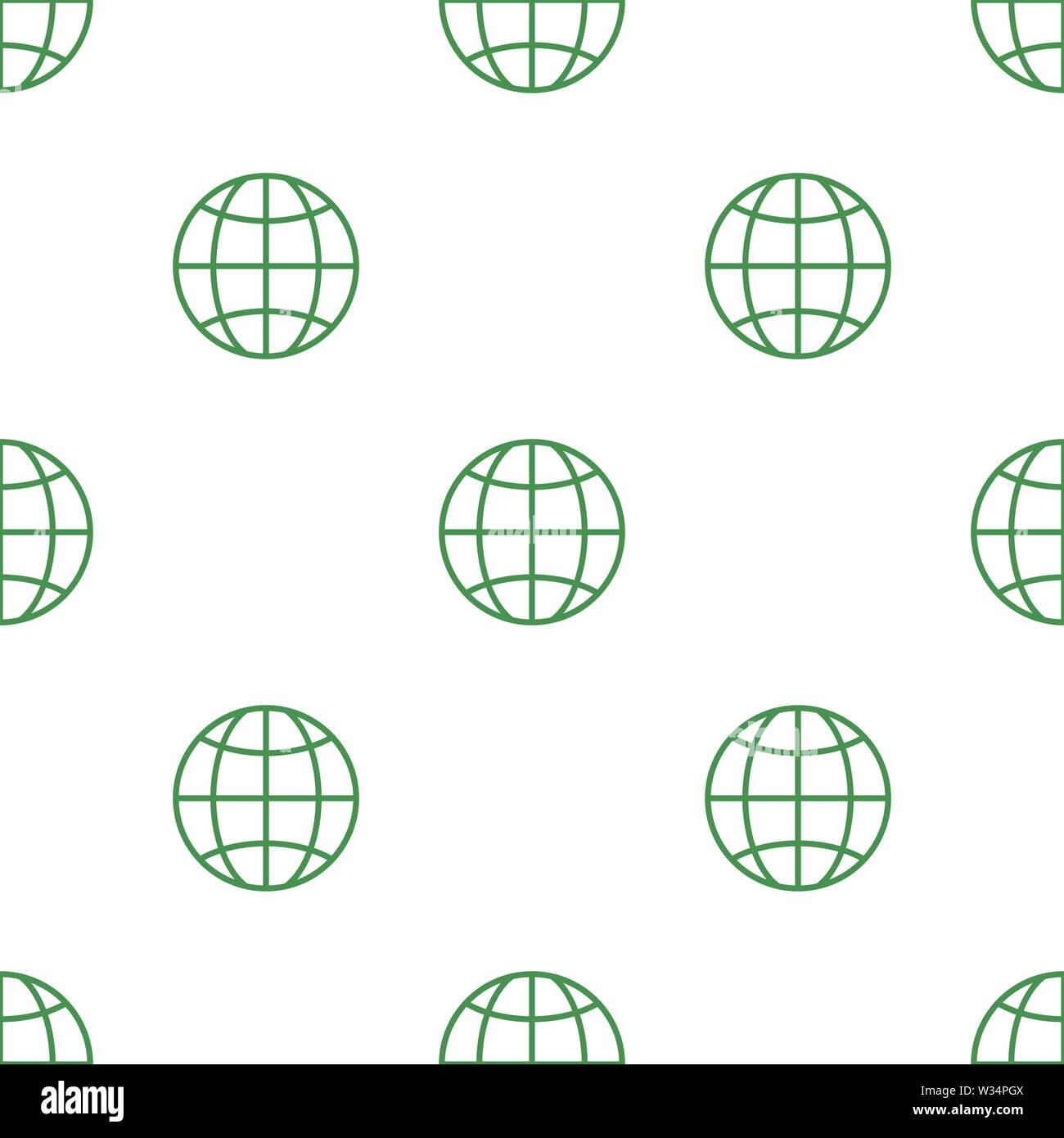 Seamless pattern with web environment icon. Green ecological sign ...