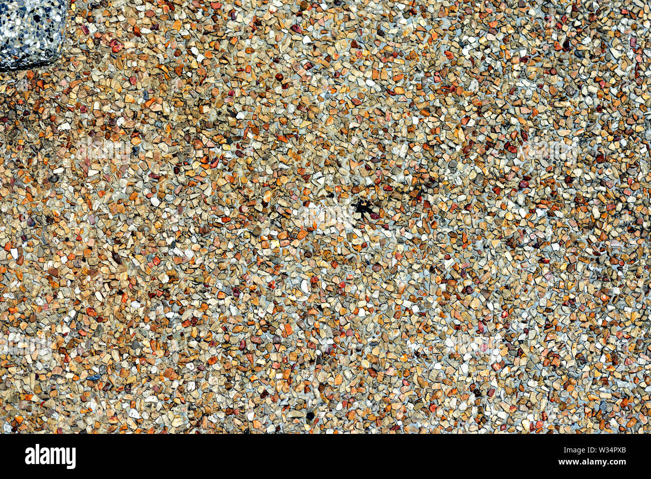 Pebble stone floor texture close up. Abstract background Stock Photo