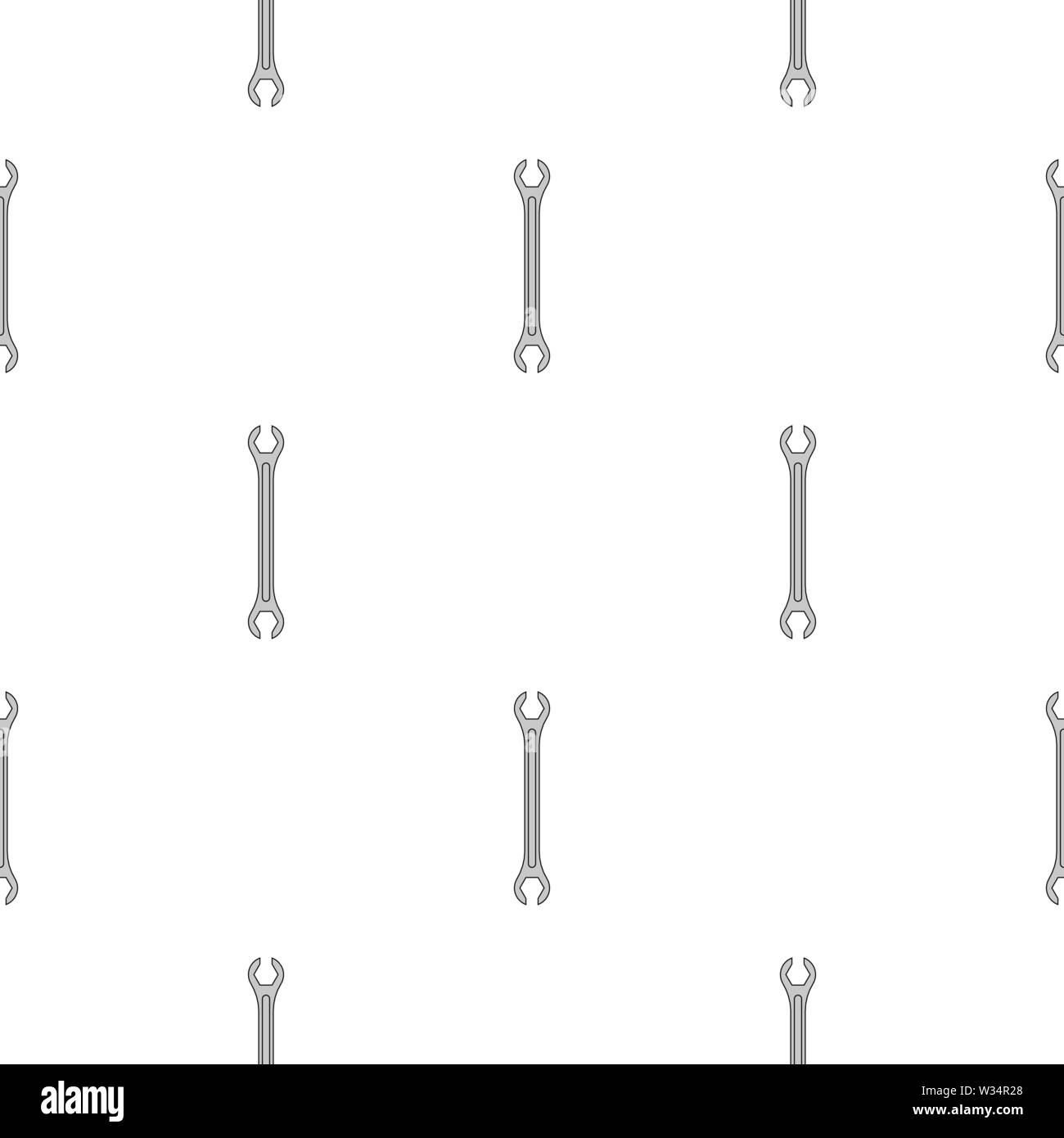 Seamless pattern with wrench icon. Spanner key. Repair symbols. Vector ...