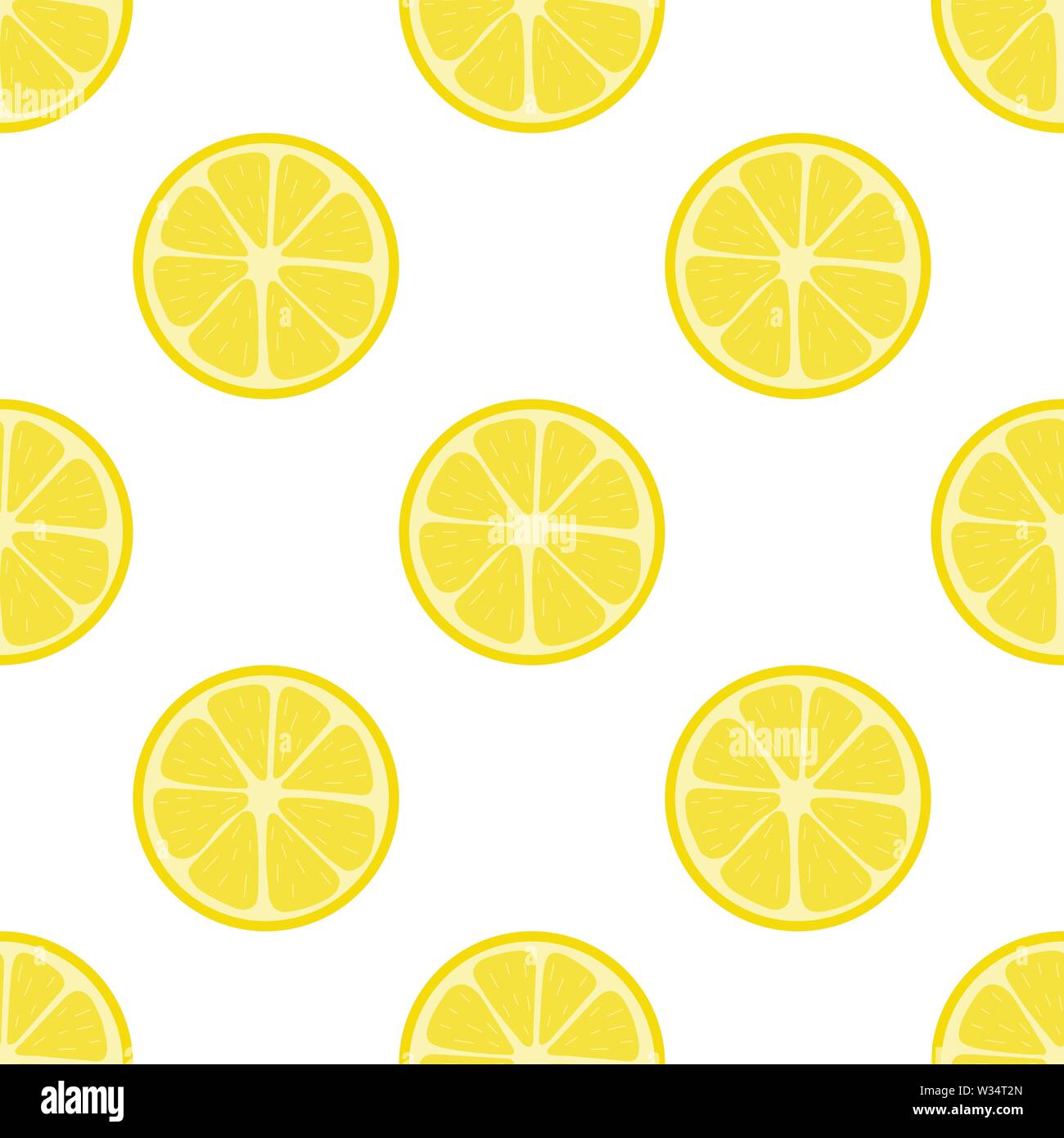 Seamless pattern with fresh lemon fruit on white background. Abstract ...