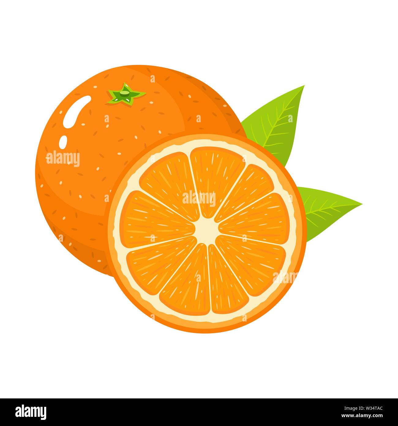 cartoon orange fruit