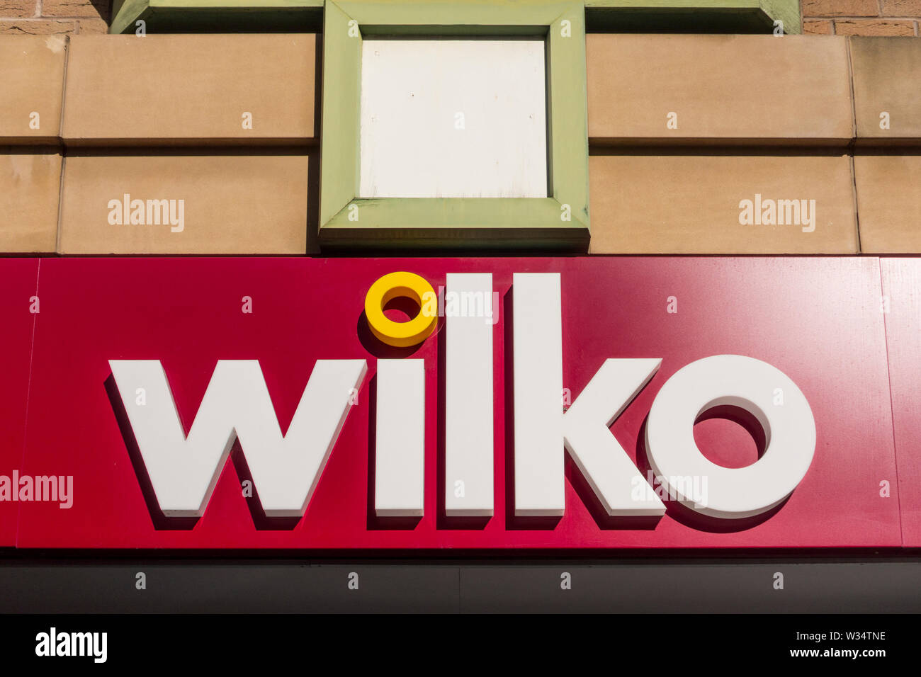 Wilko Store sign, Stourbridge, West Midlands, UK Stock Photo
