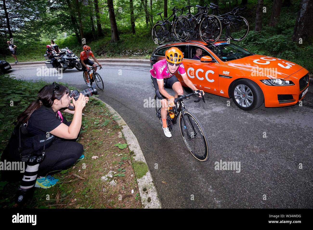 Maniago, Italy. 12th July, 2019. Maniago - 12-07-2019, cycling, Stage 8, etappe 8 Vittorio Veneto-Maniago, giro rosa, Marianne Vos in the attack Credit: Pro Shots/Alamy Live News Stock Photo