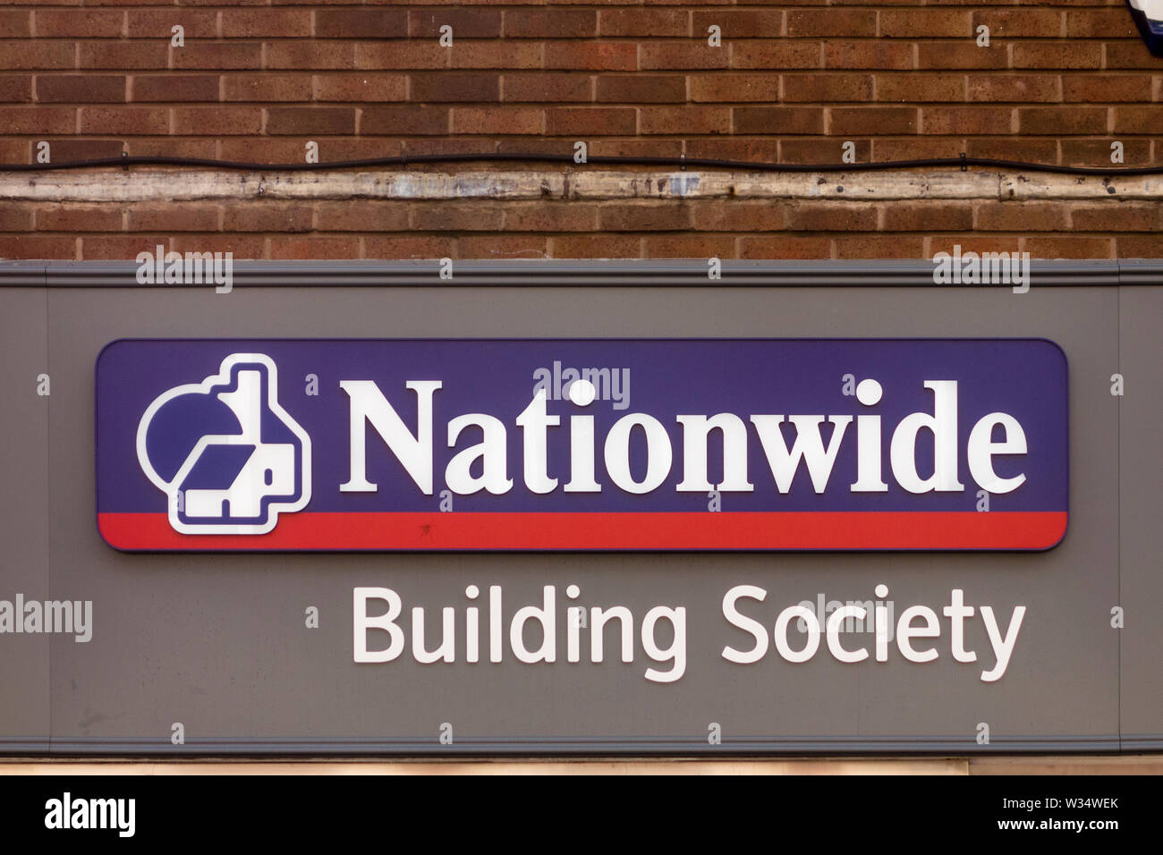 Nationwide Building Society sign, Stourbridge, West Midlands, UK Stock Photo