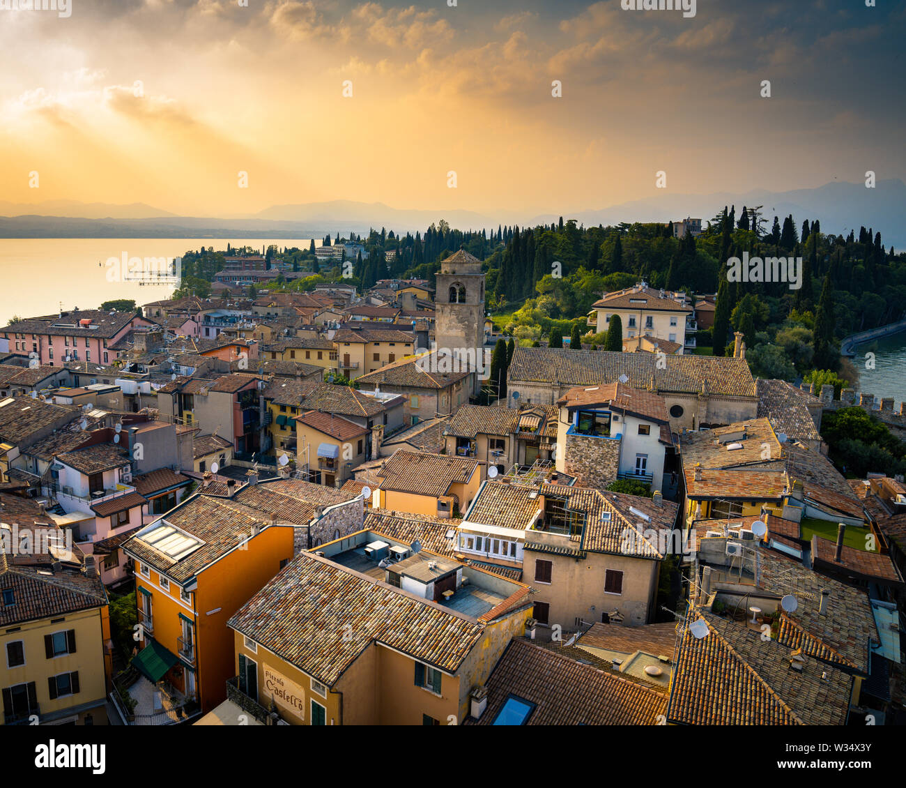 The beautiful Sirmione, Lake Garda, Italy Stock Photo