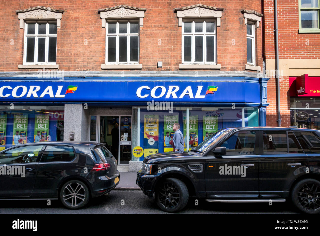Coral Bookmakers High Street branch, Stourbridge, West Midlands, UK Stock Photo