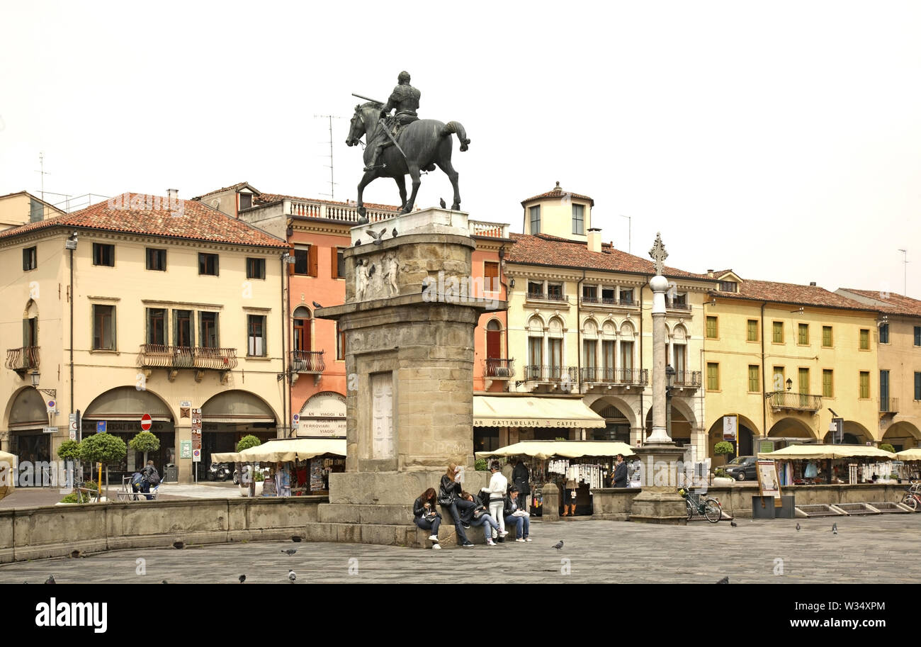 Piazza del Santo in Padua. Italy Stock Photo