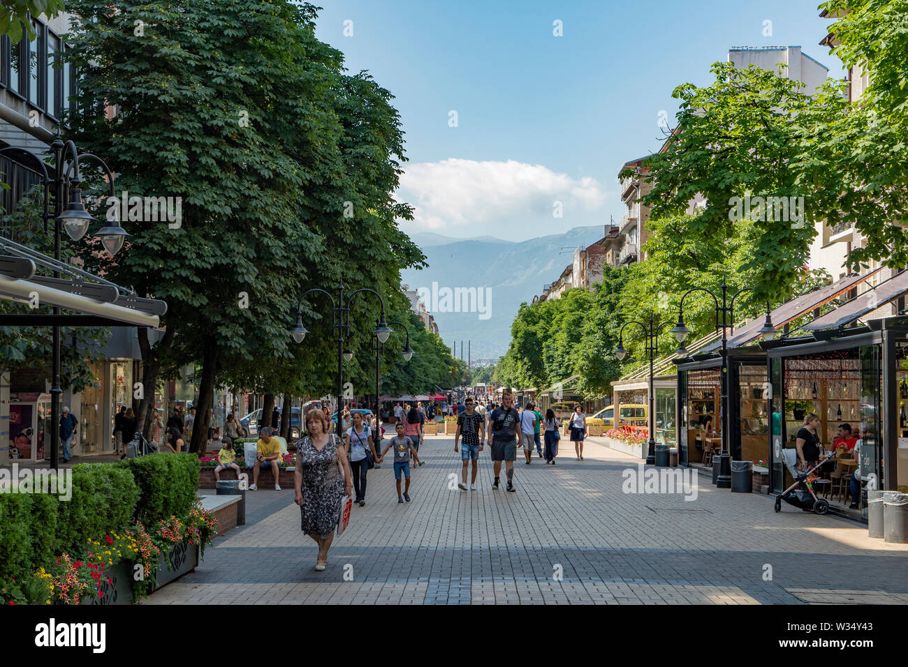 Vitosha Boulevard, Sofia, Bulgaria Stock Photo