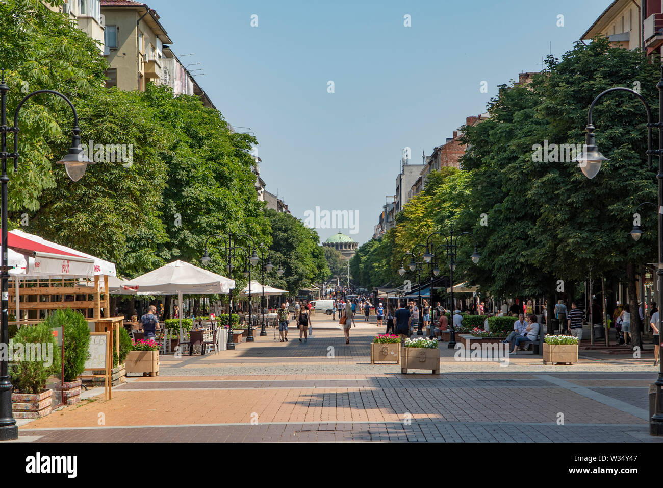 Vitosha Boulevard, Sofia, Bulgaria Stock Photo
