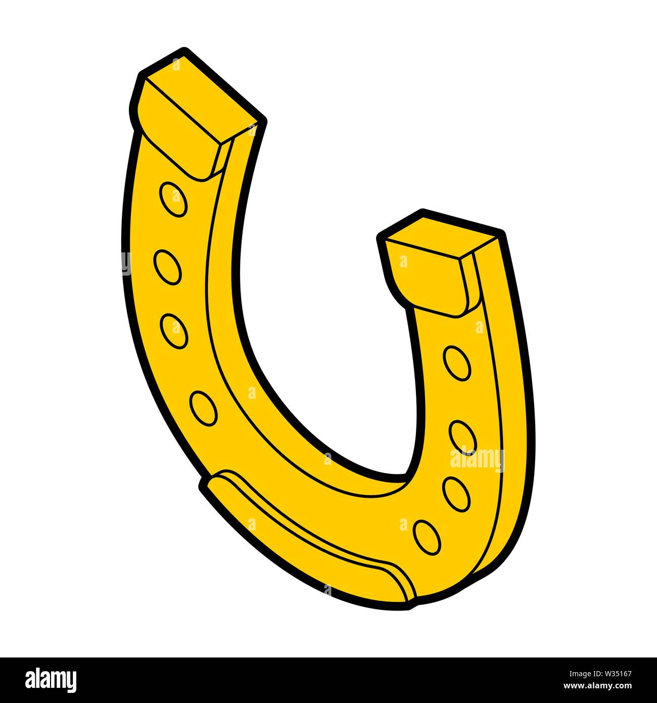 Golden Horseshoe Good Luck Symbol Vector Illustration Stock Vector golden-horseshoe-good-luck-symbol-vector-illustration-stock-vector