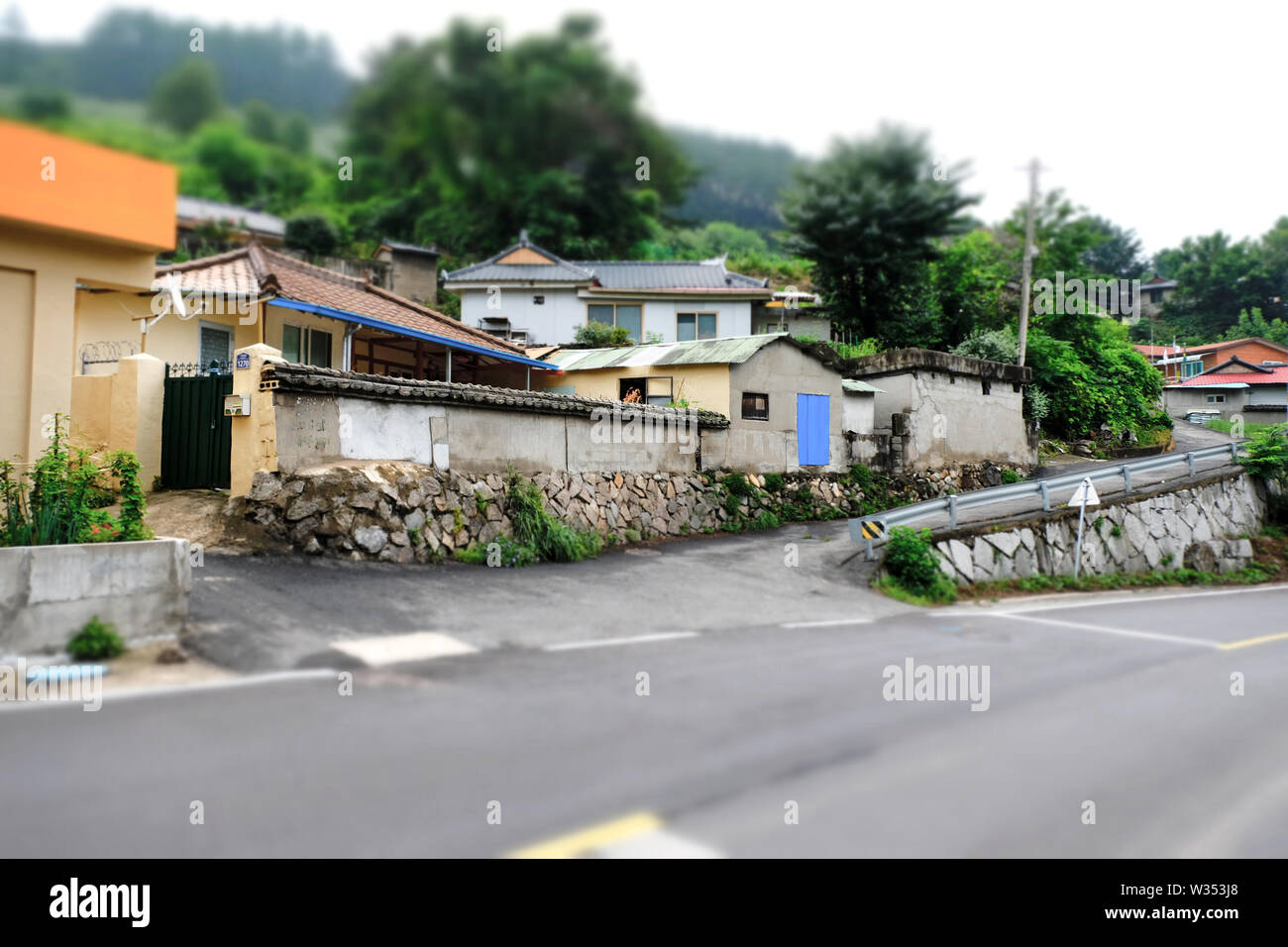 Rural Village Landscape, Hapcheon-gun, Gyeongsangnam-do, Korea Stock Photo
