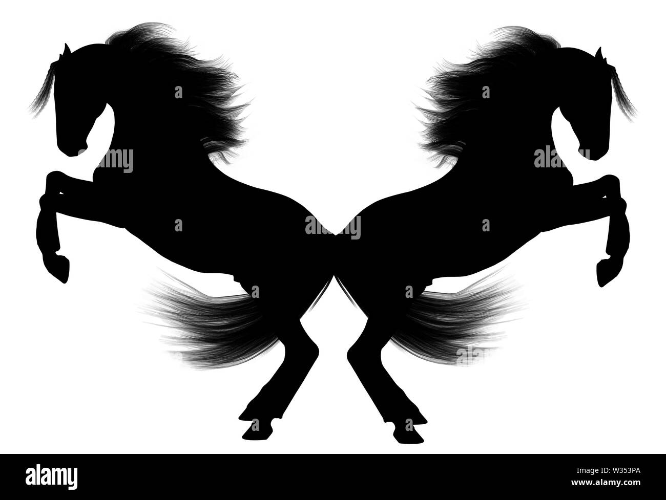 Horse rearing silhouette hi-res stock photography and images - Alamy