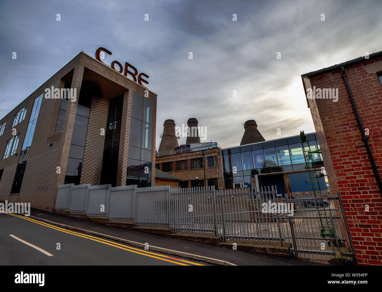 Typical of the industrial landscape of StokeonTrent, A bottle kiln