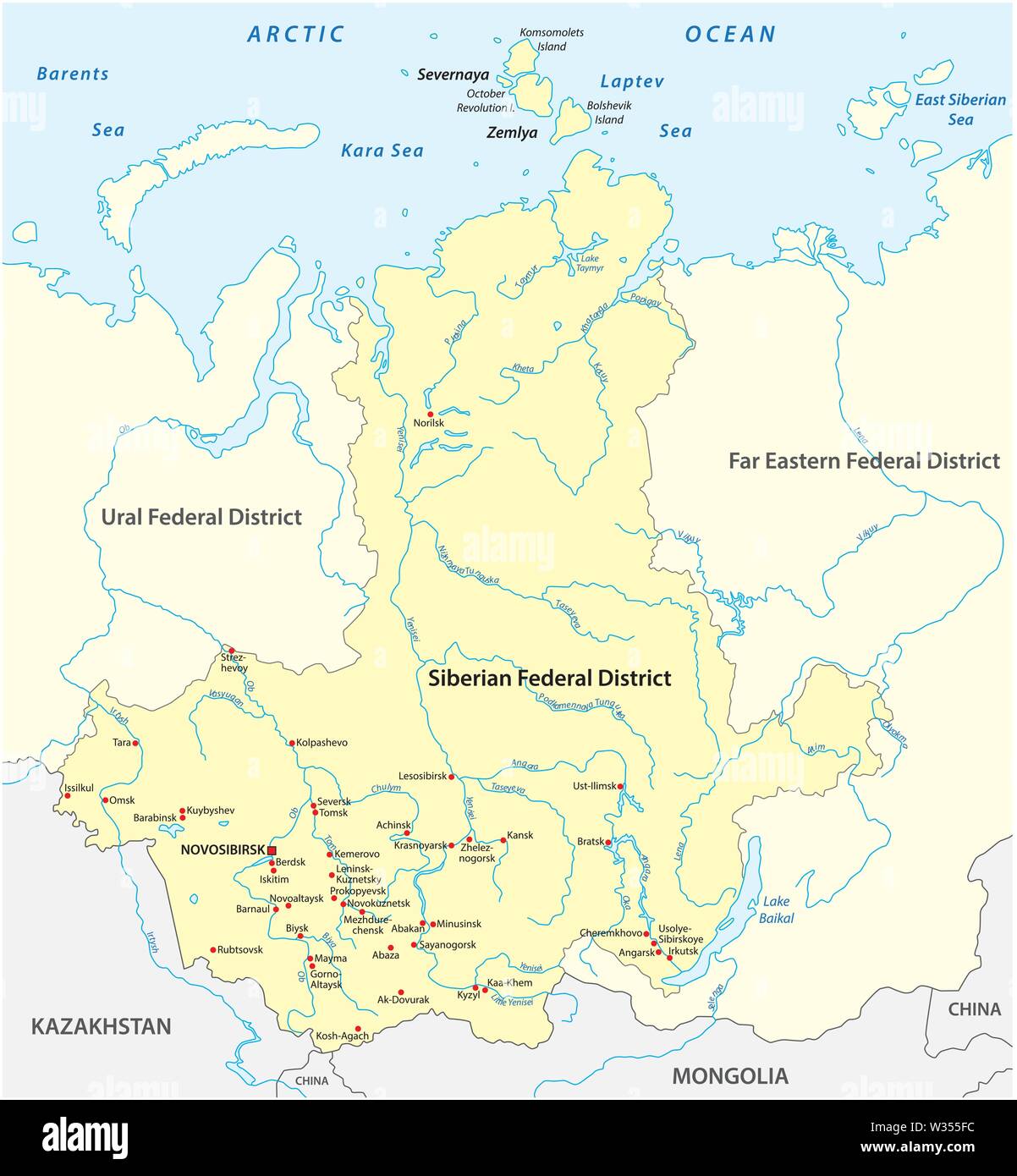 Siberian Map Siberian Map